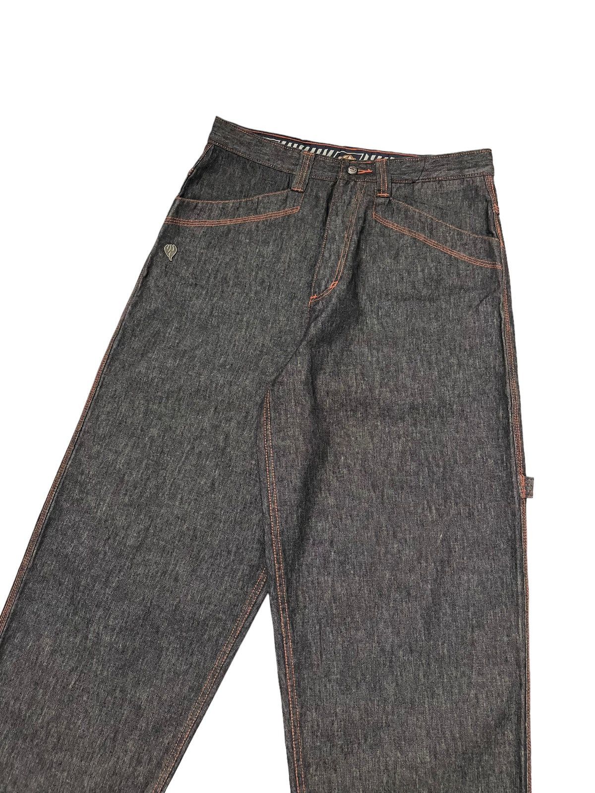 JNCO Vintage Johnny Blaze Baggy Carpenter Jeans Embroidery Logo Size US 32 / EU 48 - 6 Thumbnail