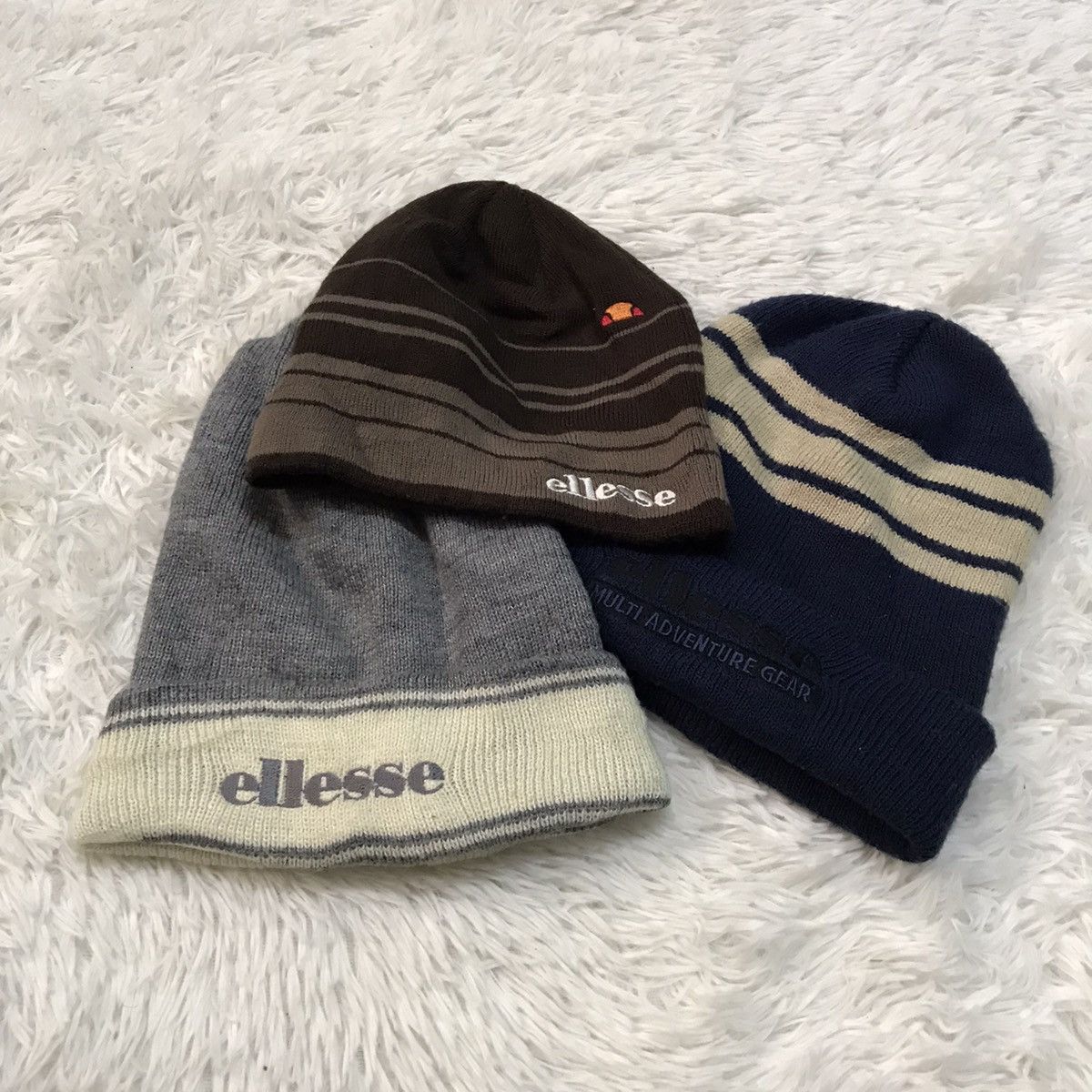 Ellesse 3 pieces Ellesse beanie snow cap made in Japan Size ONE SIZE - 1 Thumbnail