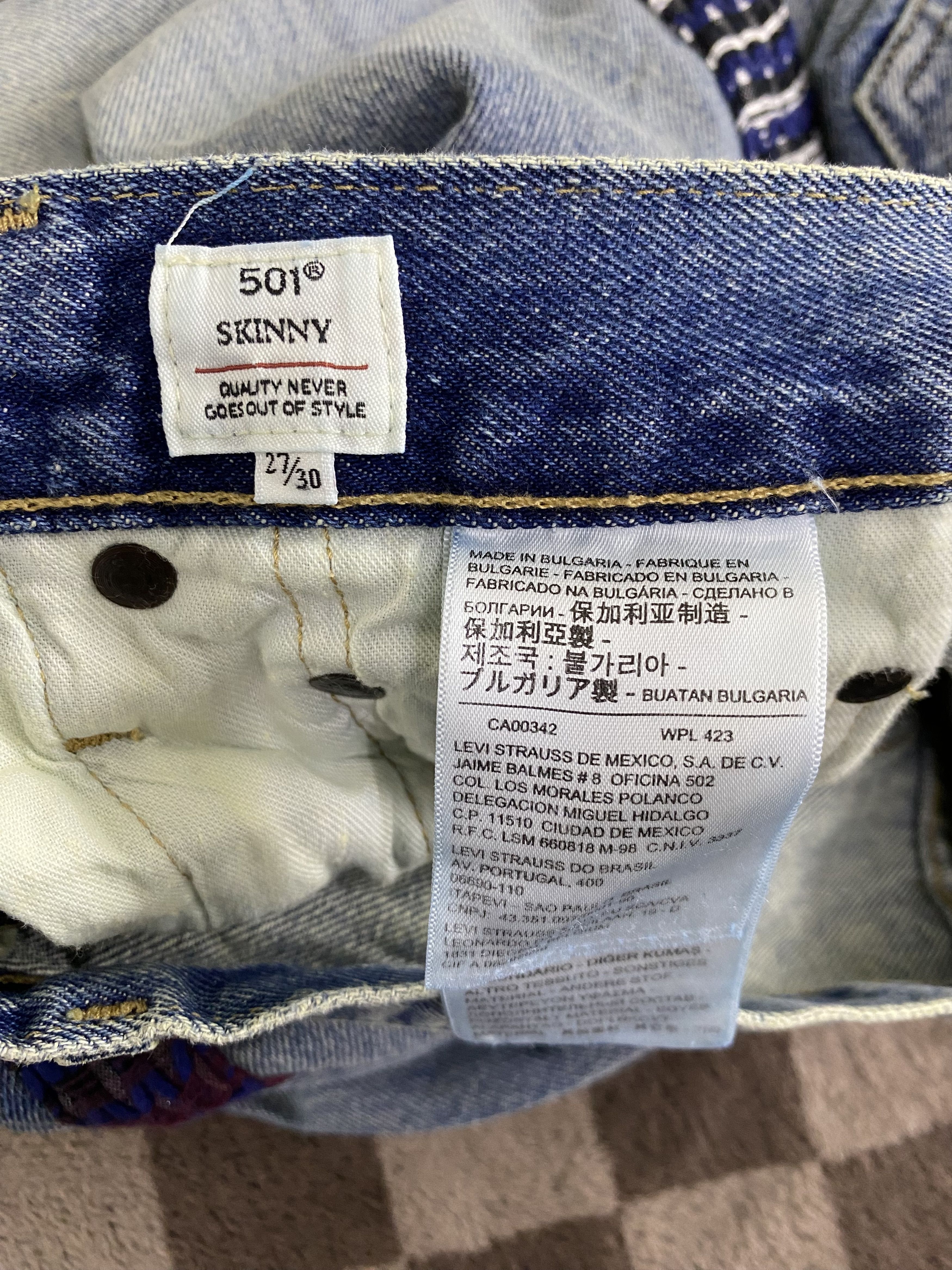 Levi's Made & Crafted Levi's 501 LMC Lover's Lane Skinny Selvedge Jean Size 27" / US 4 / IT 40 - 17 Thumbnail