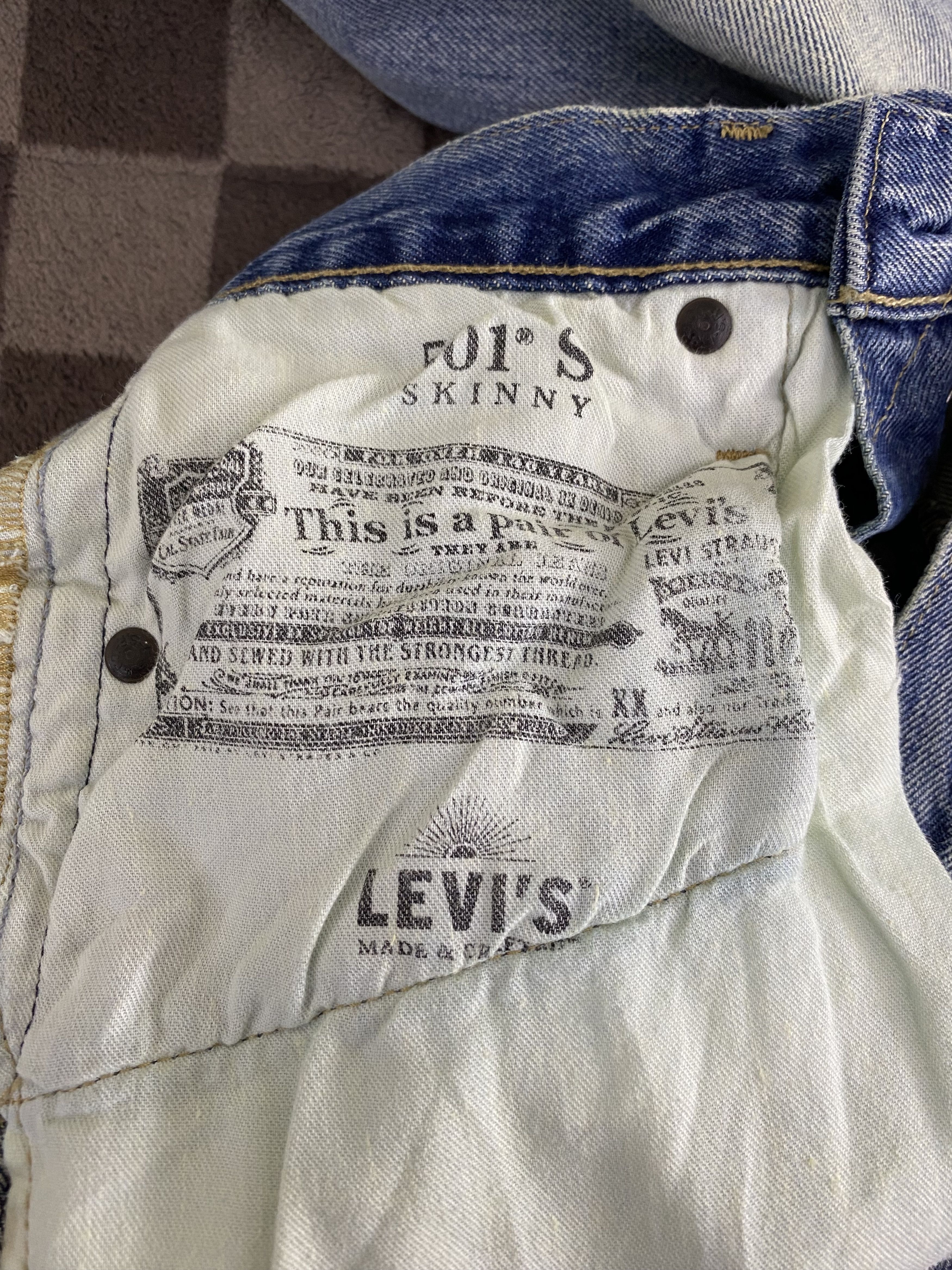 Levi's Made & Crafted Levi's 501 LMC Lover's Lane Skinny Selvedge Jean Size 27" / US 4 / IT 40 - 16 Thumbnail