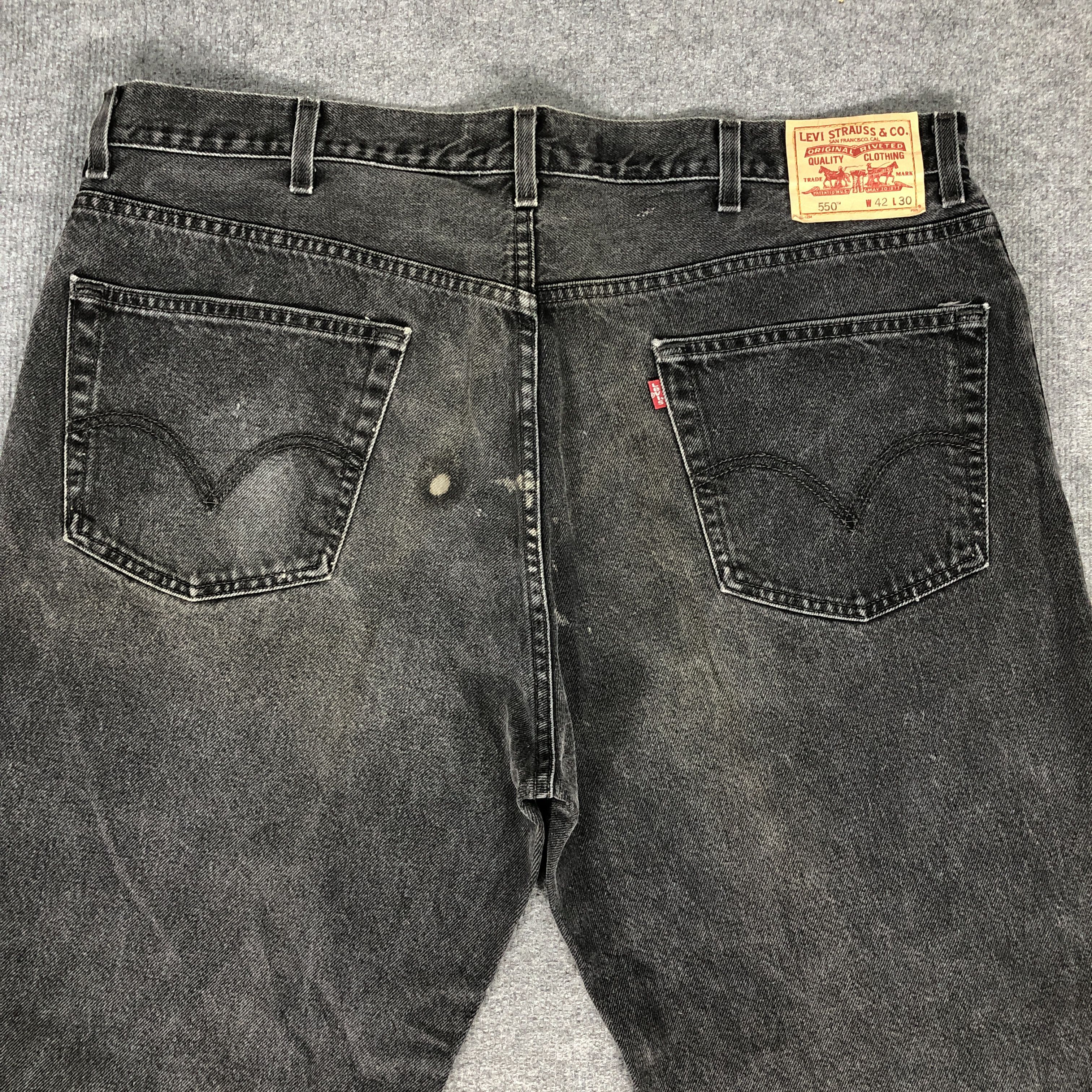 Levi's Vintage Y2k Levi's 550 Relaxed Fit Faded Denim Jean Size US 43 - 4 Thumbnail