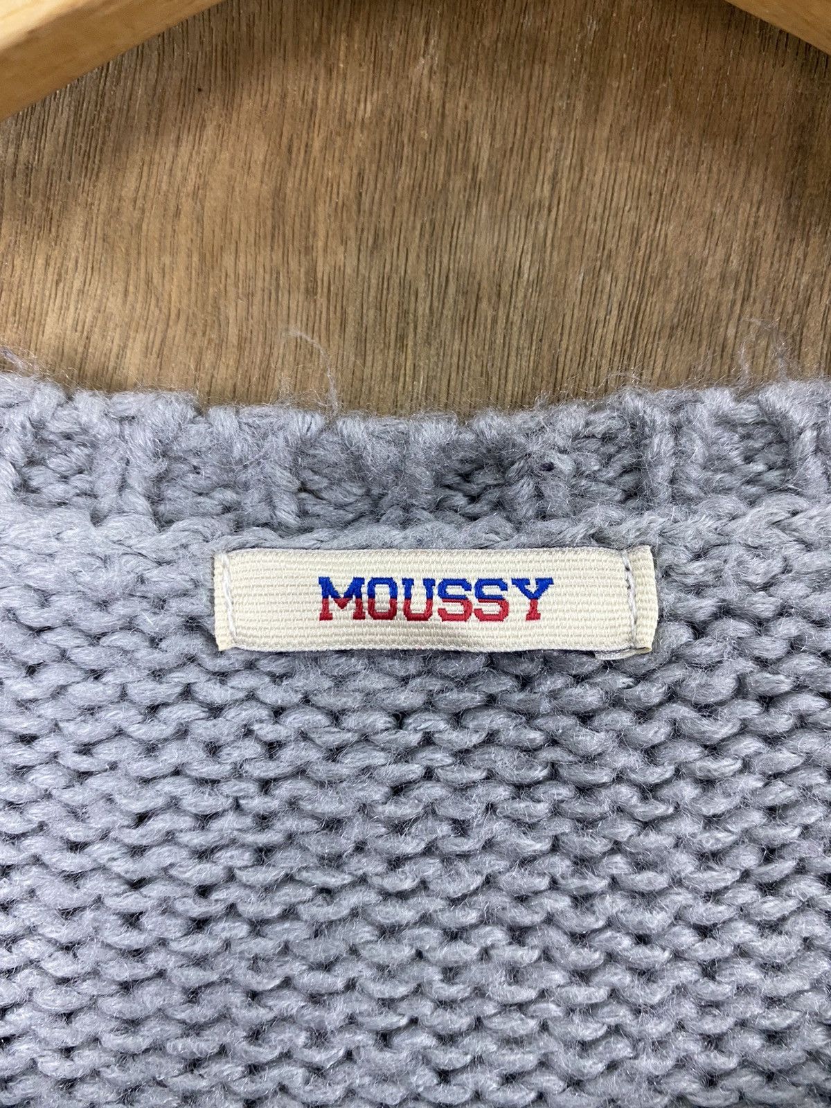 Vintage DL Moussy Garden Spellout Grey Knit Sweaters #W742 Size US M / EU 48-50 / 2 - 5 Thumbnail