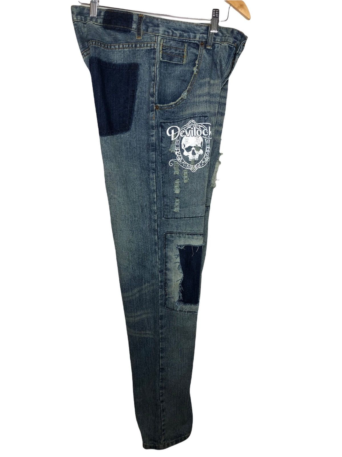 Devilock × If Six Was Nine × Japanese Brand Japanese Brand Devilock Skull logo distressed denime Size US 33 - 3 Thumbnail