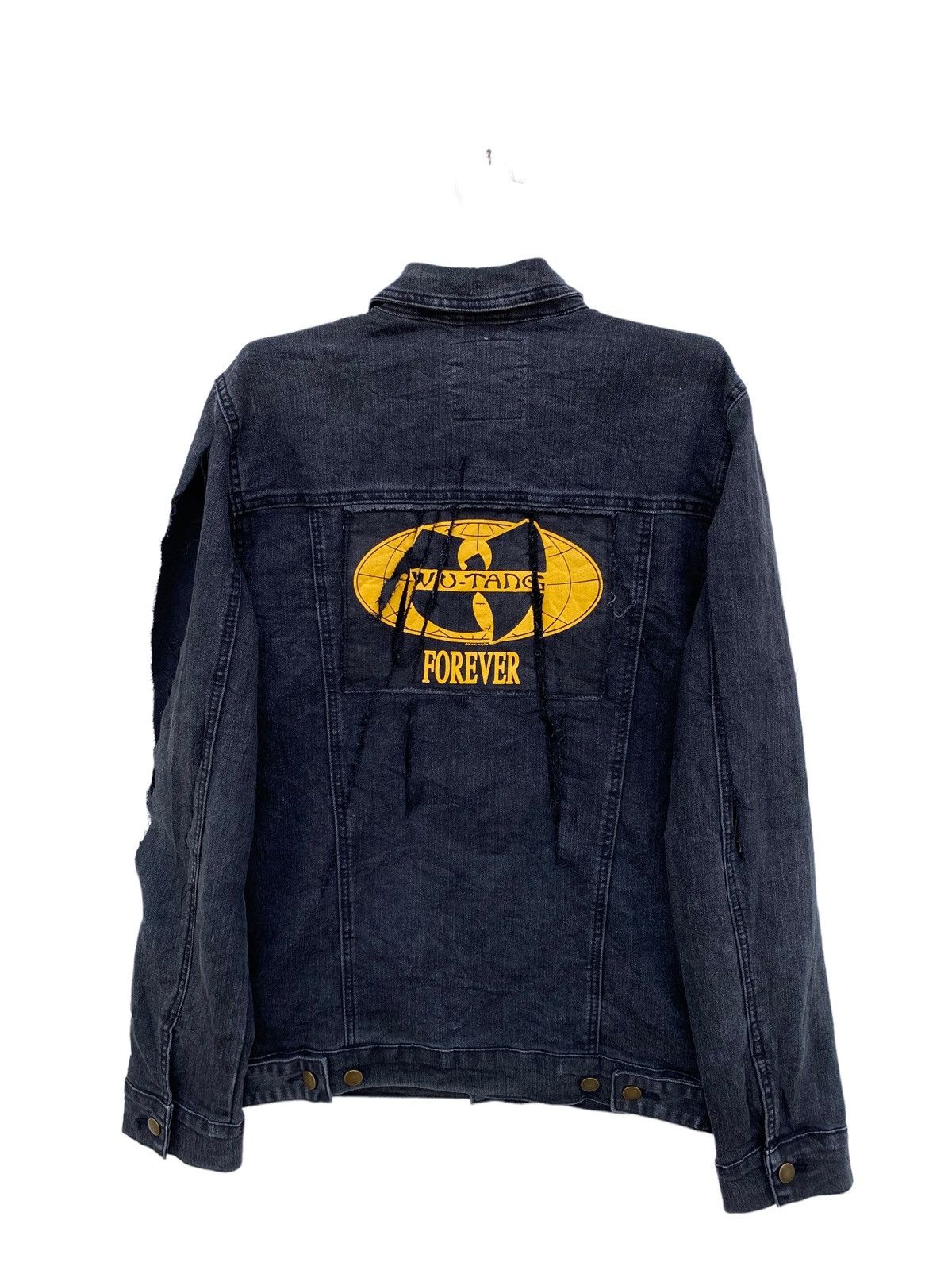 Wu-Tang Clan Wutang Thrased and Distressed Denim Jacket Size US M / EU 48-50 / 2 - 2 Thumbnail