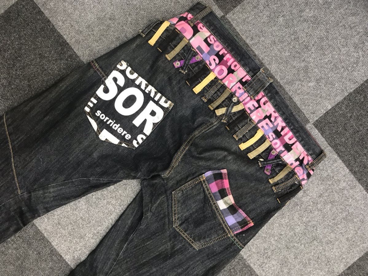 Japanese Brand Sorridere Japan Double Waist Zipper Twisted Jeans Size US 33 - 10 Thumbnail