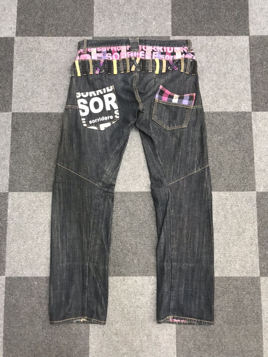 Japanese Brand Sorridere Japan Double Waist Zipper Twisted Jeans Size US 33 - 9 Thumbnail
