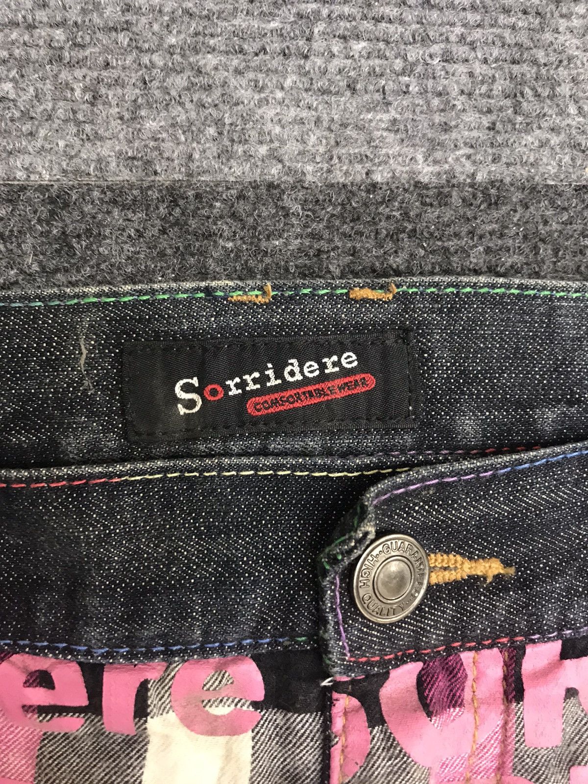 Japanese Brand Sorridere Japan Double Waist Zipper Twisted Jeans Size US 33 - 8 Thumbnail