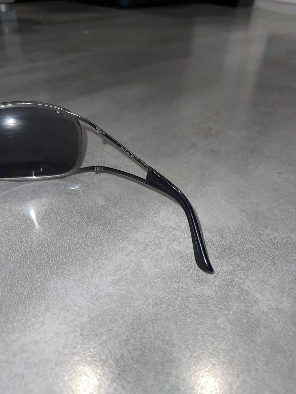 Valentino Valentino Crystal Shield Black Sunglasses Size ONE SIZE - 12 Thumbnail