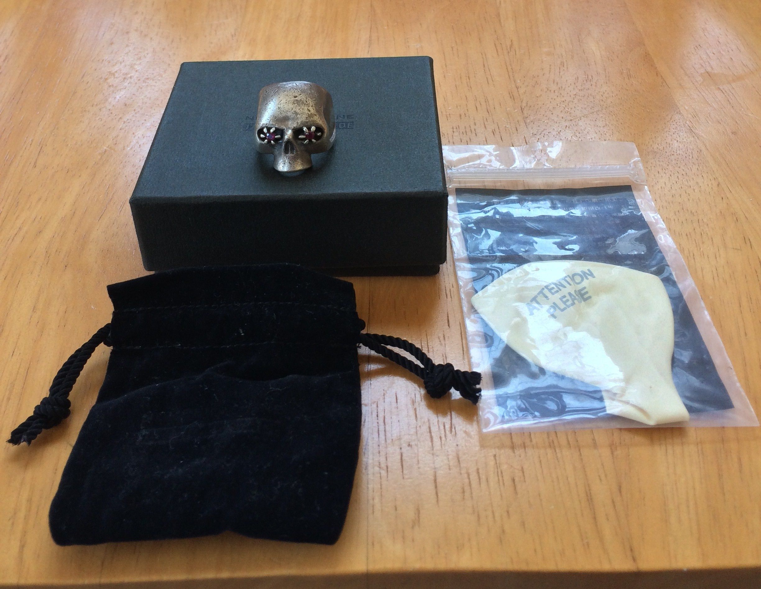 Number (N)ine SS03 Ruby Skull Ring Size ONE SIZE - 8 Thumbnail