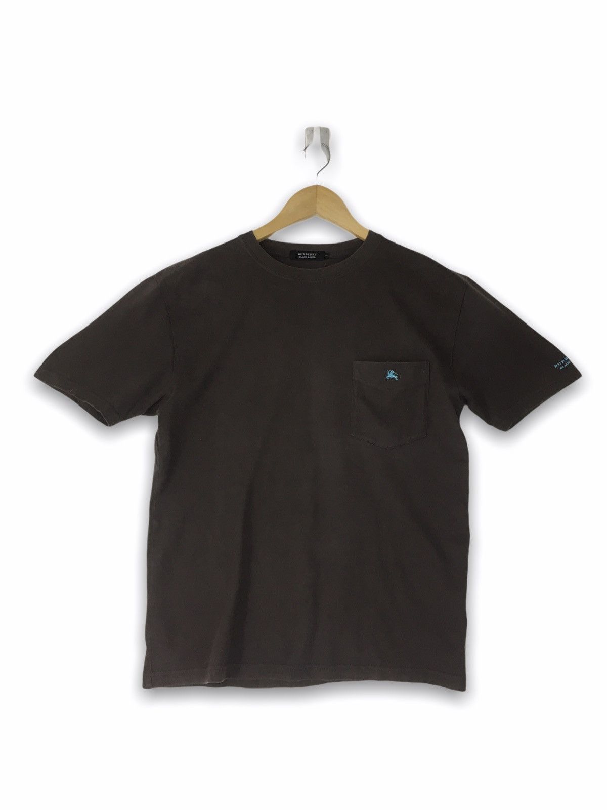 Burberry × Vintage BURBERRY Black Label Small Logo Embroidery Pocket Tees Size US S / EU 44-46 / 1 - 1 Thumbnail