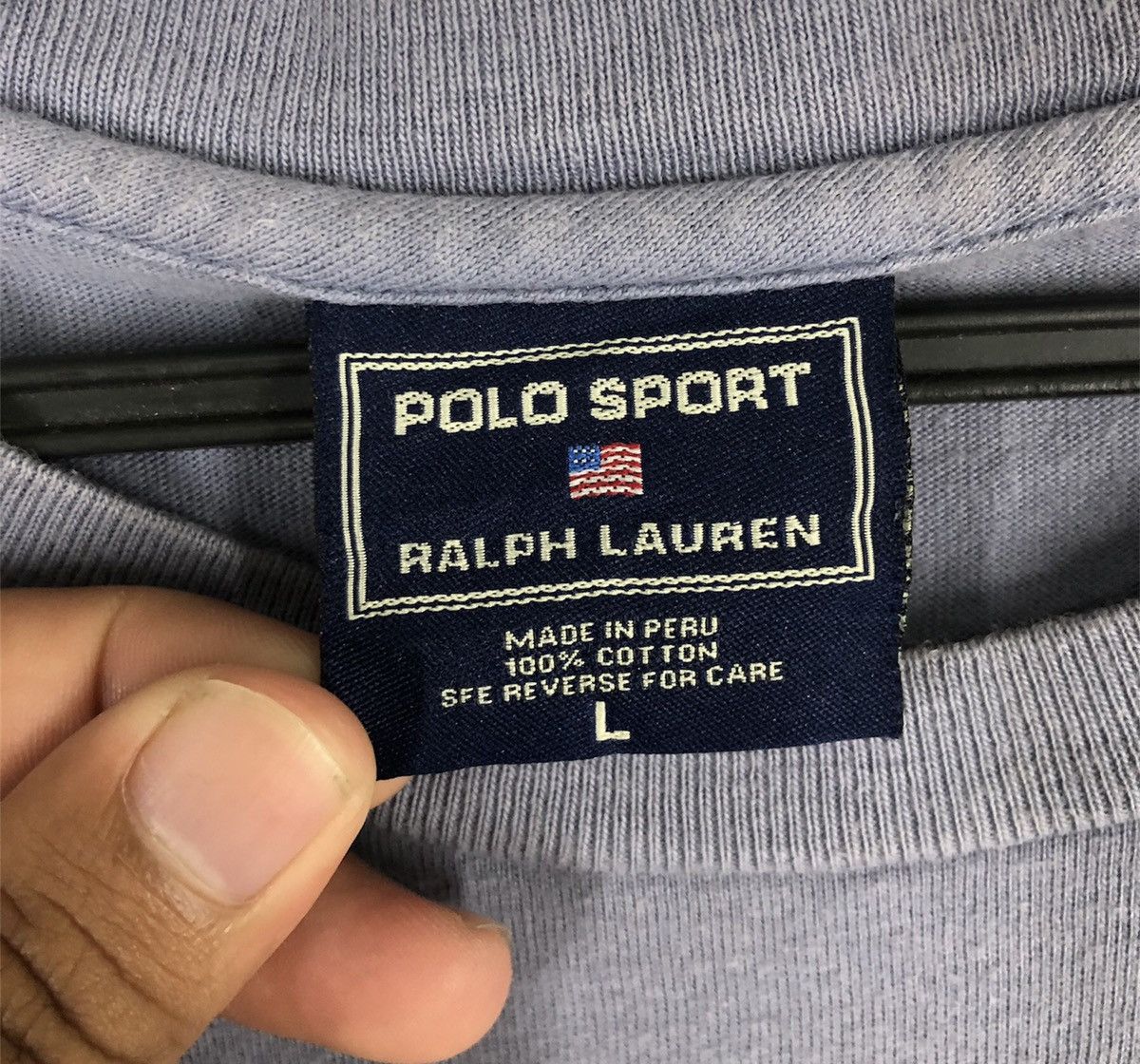Polo Ralph Lauren × Vintage Vintage Polo Sport Ralph Lauren Long Sleeve Shirt Two-Tone Size US L / EU 52-54 / 3 - 6 Thumbnail