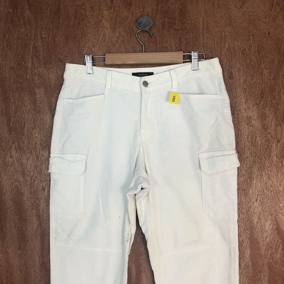 Japanese Brand Style Note White multipocket tactical cargo Pants #2323 Size US 30 / EU 46 - 2 Thumbnail