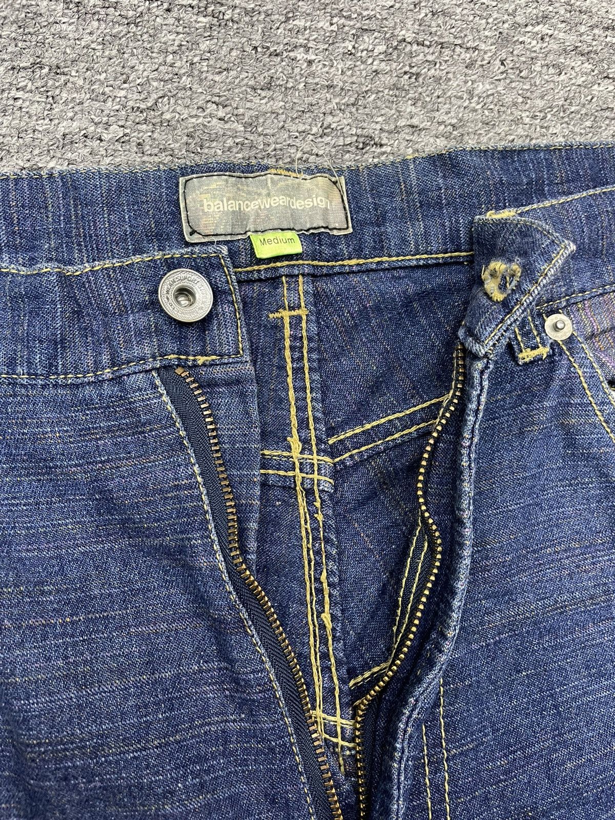 Indigo Vintage Balance Wear Design Japan Baggy Jeans Y2K Size US 32 / EU 48 - 5 Thumbnail