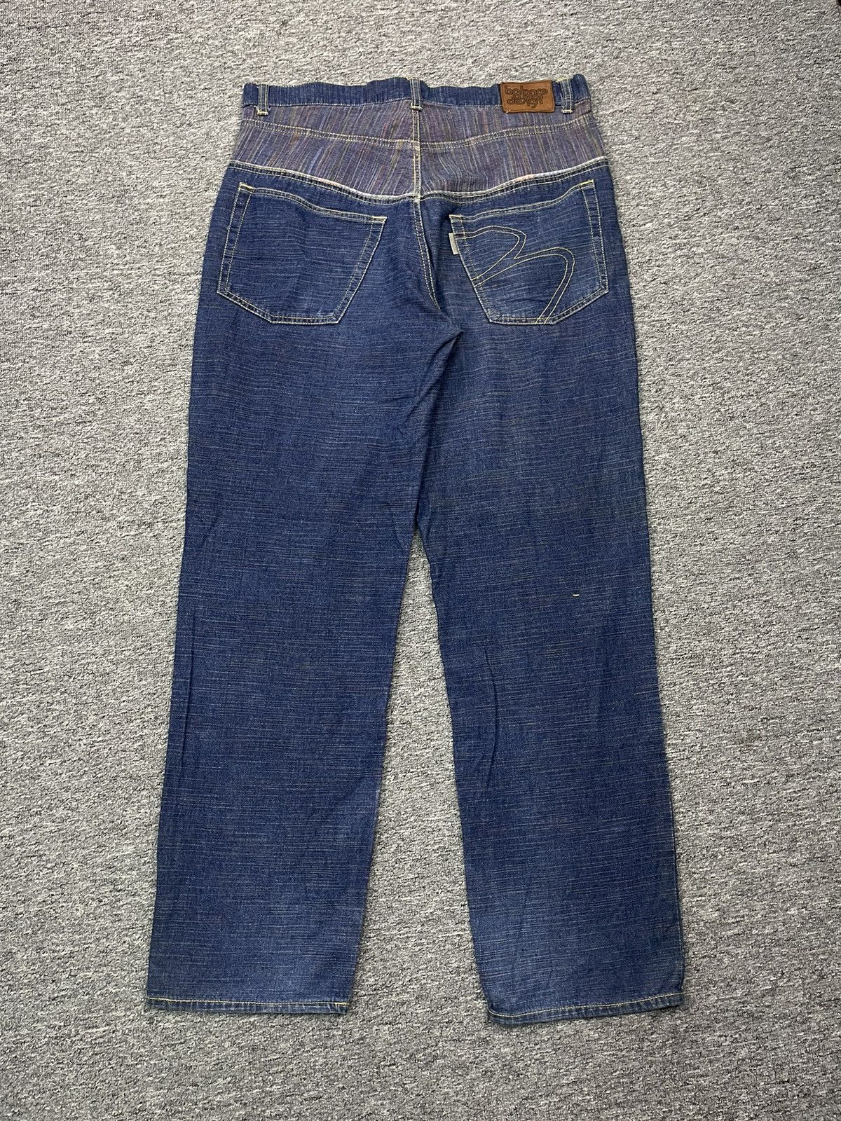 Indigo Vintage Balance Wear Design Japan Baggy Jeans Y2K Size US 32 / EU 48 - 2 Thumbnail