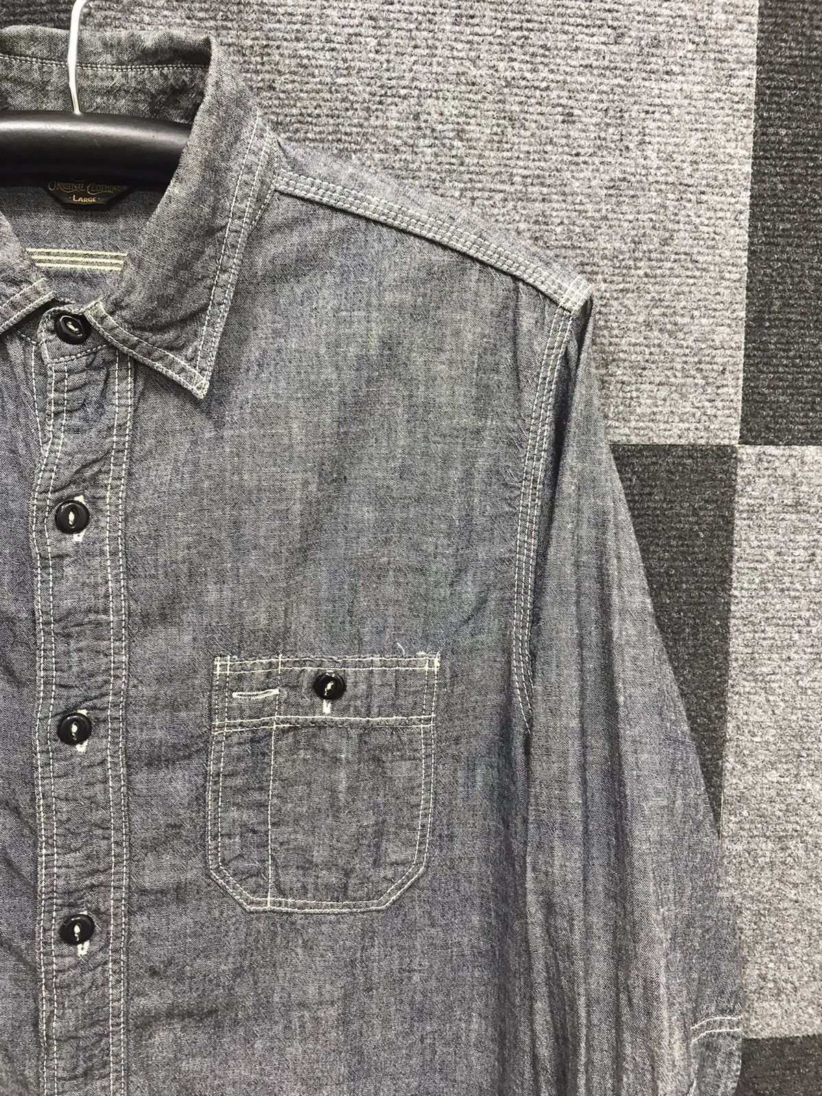 Japanese Brand COOTIE PROD. Military Selvedge Chambray Shirt Size US M / EU 48-50 / 2 - 2 Thumbnail