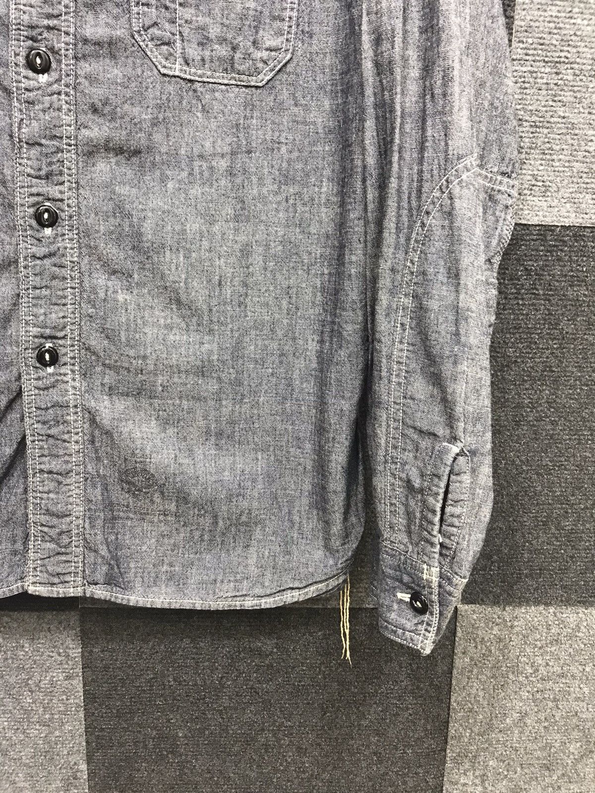 Japanese Brand COOTIE PROD. Military Selvedge Chambray Shirt Size US M / EU 48-50 / 2 - 4 Thumbnail