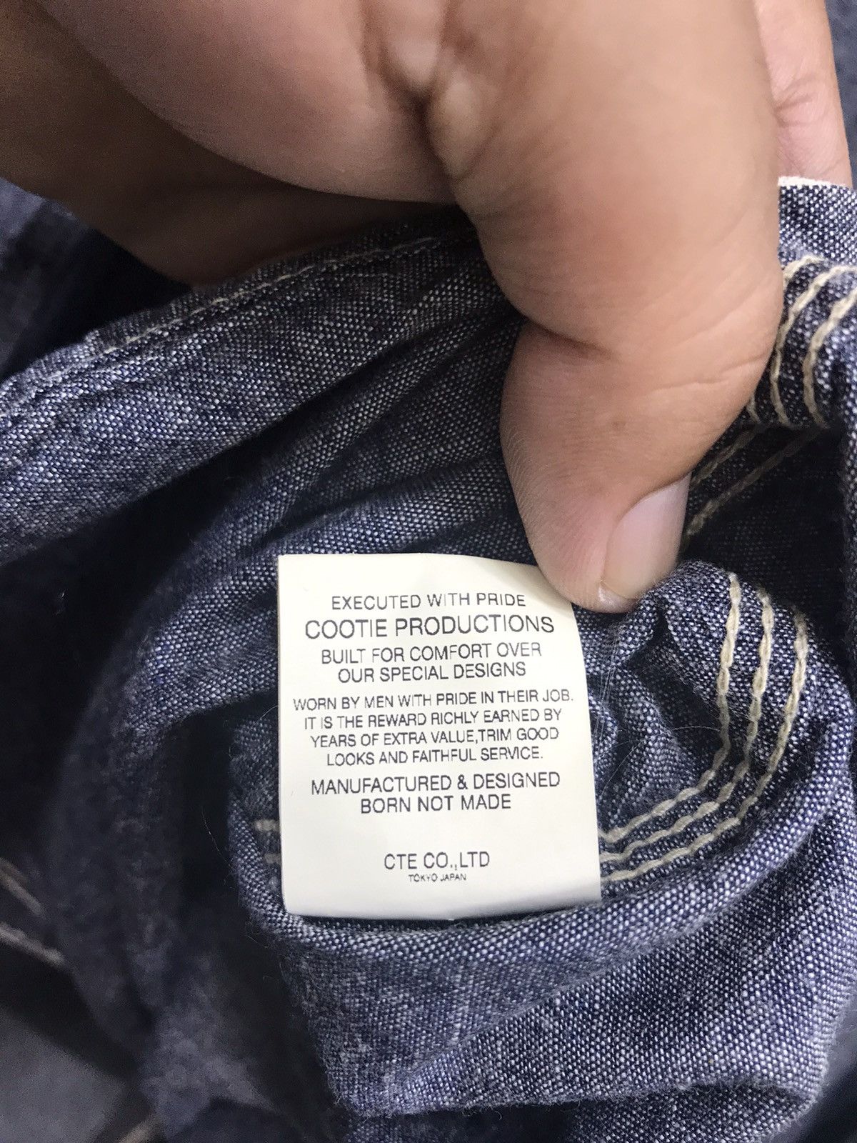 Japanese Brand COOTIE PROD. Military Selvedge Chambray Shirt Size US M / EU 48-50 / 2 - 12 Thumbnail