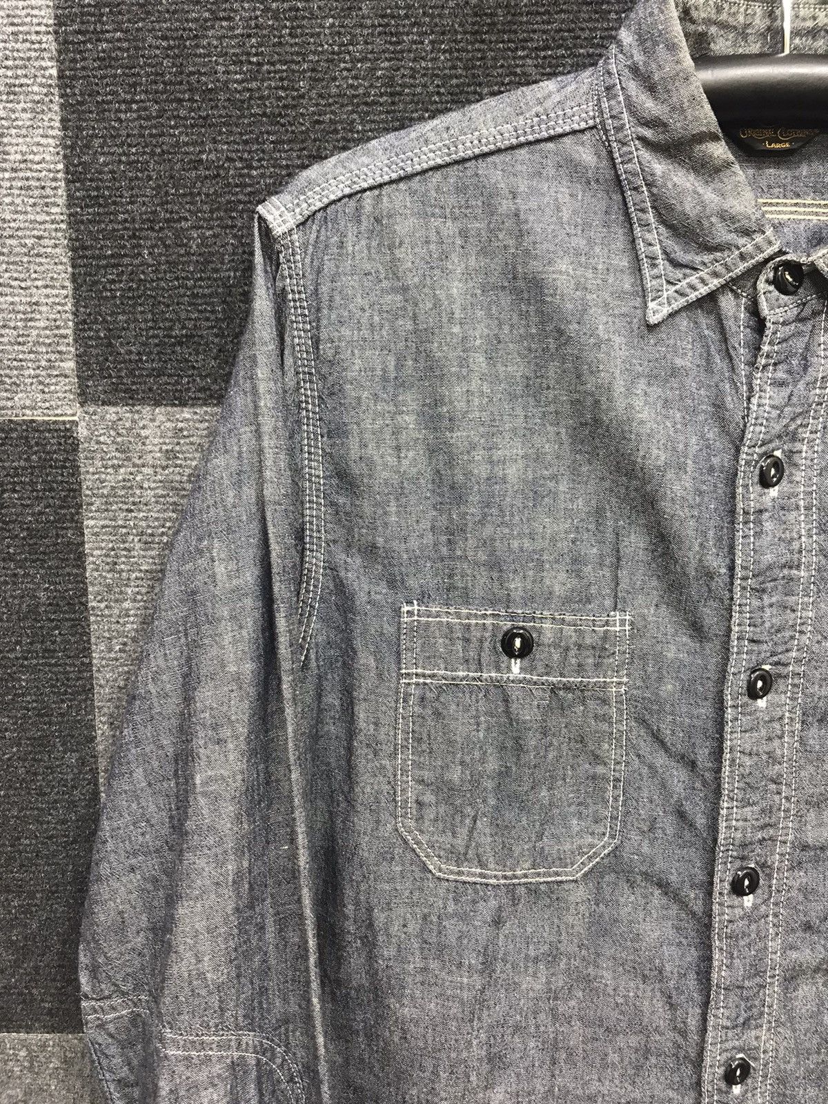Japanese Brand COOTIE PROD. Military Selvedge Chambray Shirt Size US M / EU 48-50 / 2 - 3 Thumbnail
