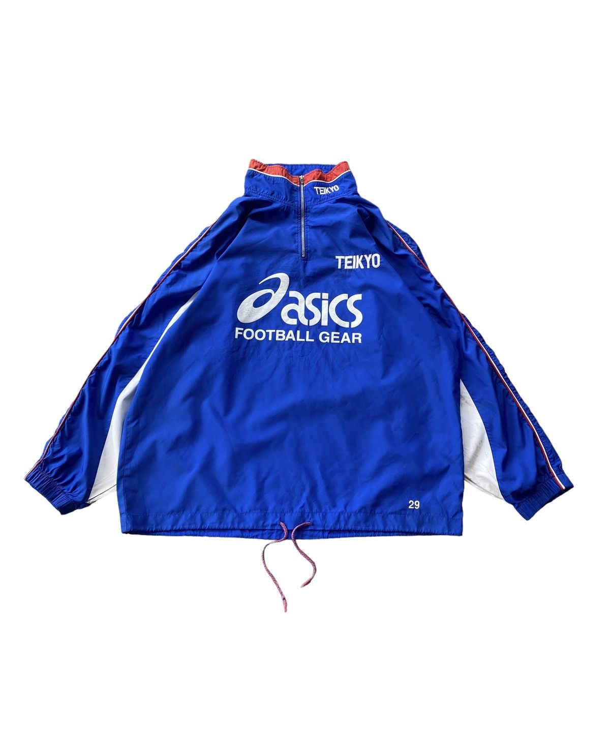 Vintage 🔥GRAIL🇯🇵 ASICS FOOTBALL GEAR JAPAN MADE PULLOVER JERSEY Size US L / EU 52-54 / 3 - 4 Thumbnail