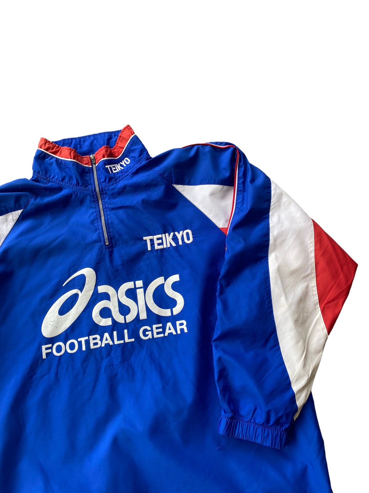 Vintage 🔥GRAIL🇯🇵 ASICS FOOTBALL GEAR JAPAN MADE PULLOVER JERSEY Size US L / EU 52-54 / 3 - 3 Thumbnail