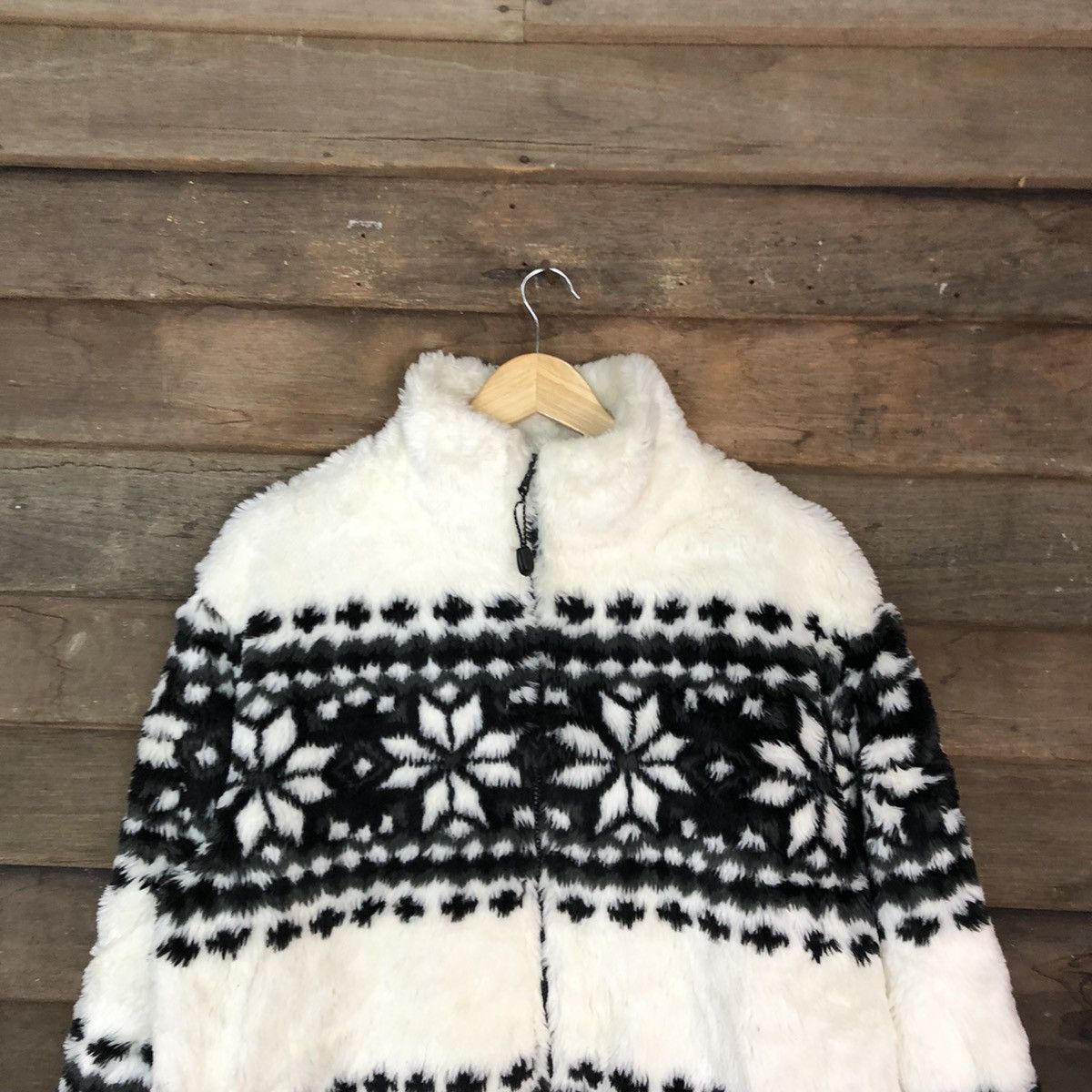 Vintage Villand Navajo White fleece Knitwear #4633 Size US M / EU 48-50 / 2 - 2 Thumbnail
