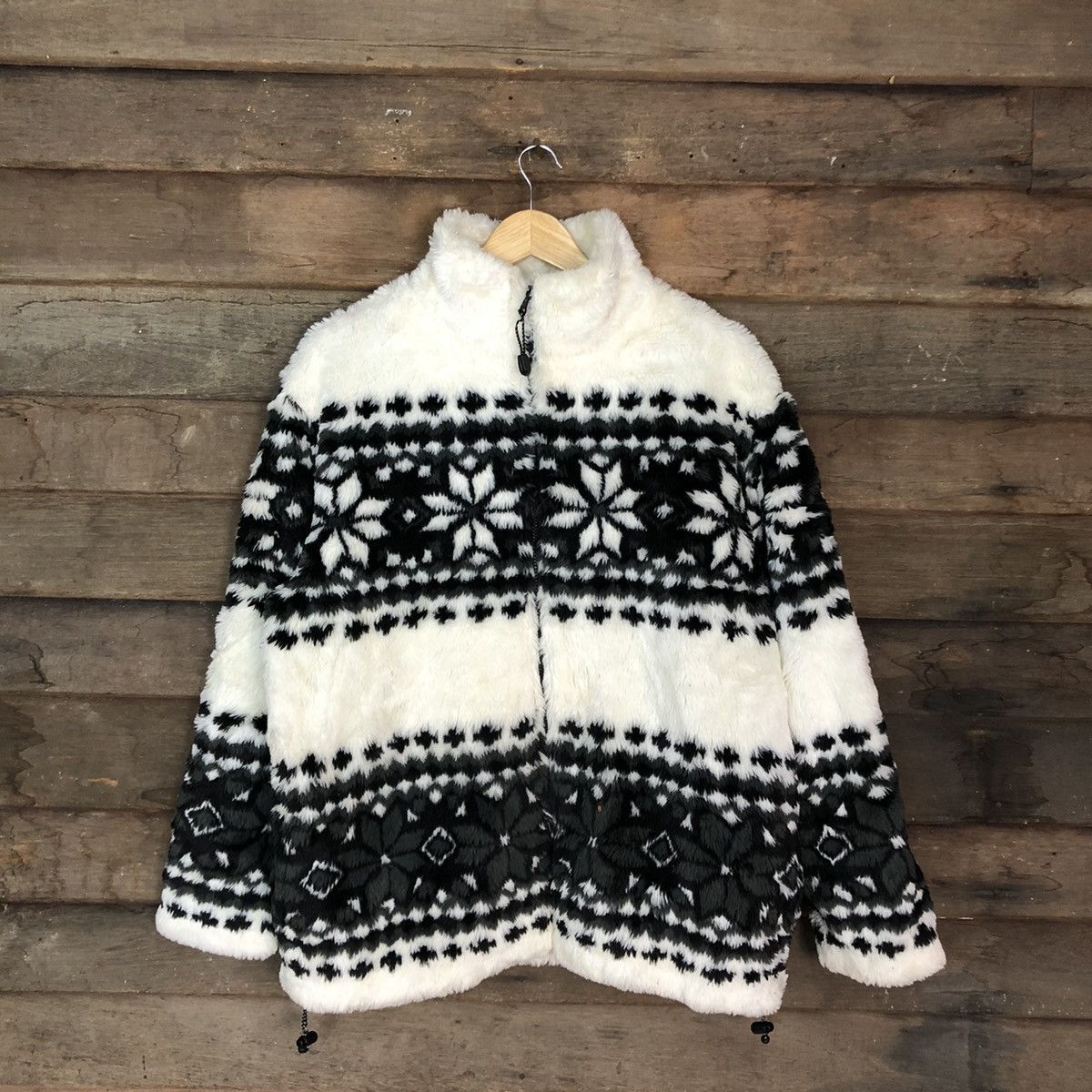 Vintage Villand Navajo White fleece Knitwear #4633 Size US M / EU 48-50 / 2 - 1 Thumbnail