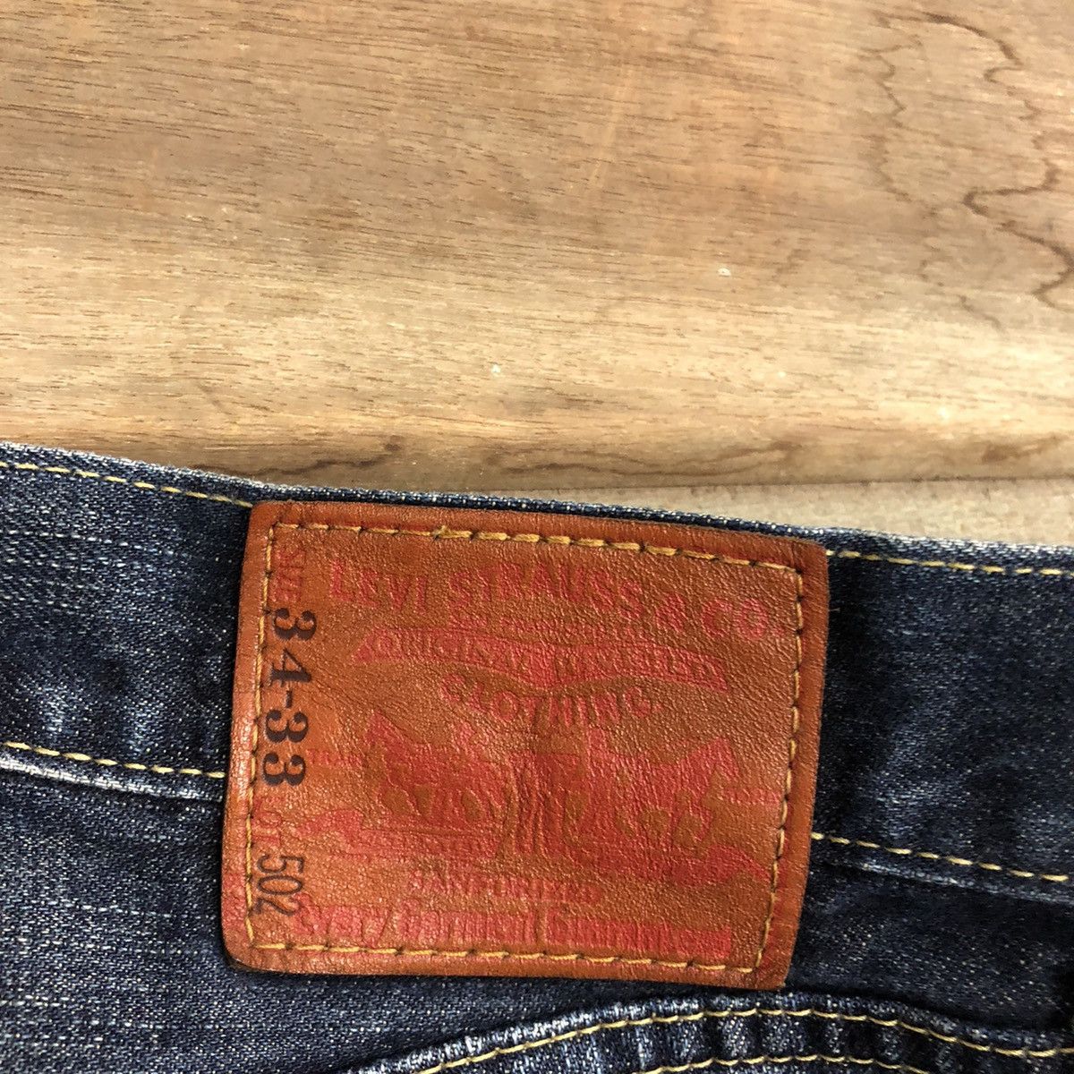 Levi's Levis Strauss Dark Blue Denim Jeans Pants #4620 Size US 33 - 14 Thumbnail