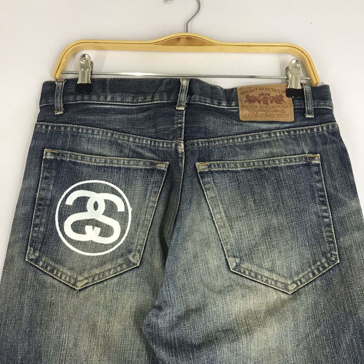 Japanese Brand × Stussy 🔥STUSSY GOUGH RUGGED DENIM BLUE RUST JEANS PANTS Size US 30 / EU 46 - 6 Thumbnail
