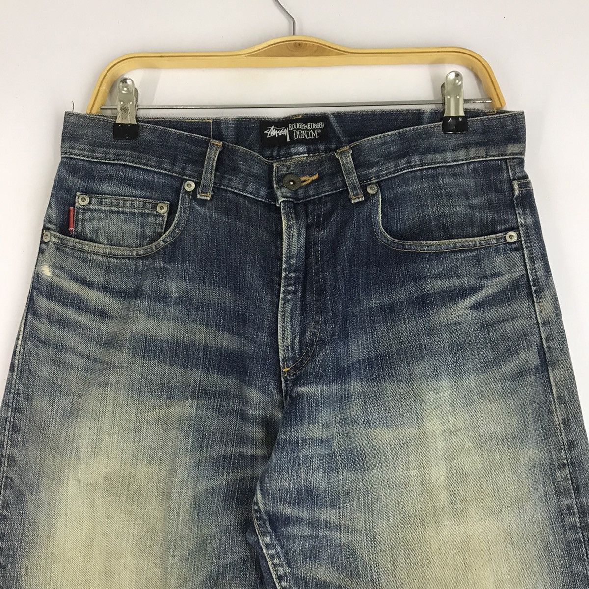 Japanese Brand × Stussy 🔥STUSSY GOUGH RUGGED DENIM BLUE RUST JEANS PANTS Size US 30 / EU 46 - 2 Thumbnail