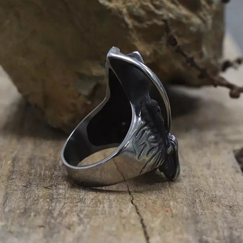 Jewelry Unique Gothic Grim Reaper Skull Ring Size ONE SIZE - 3 Thumbnail