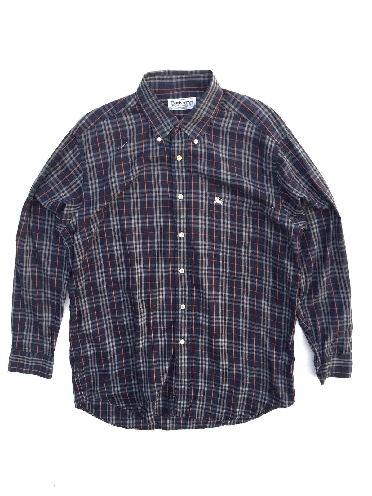Vintage Burberry’s Nova Check Plaid Button Shirts