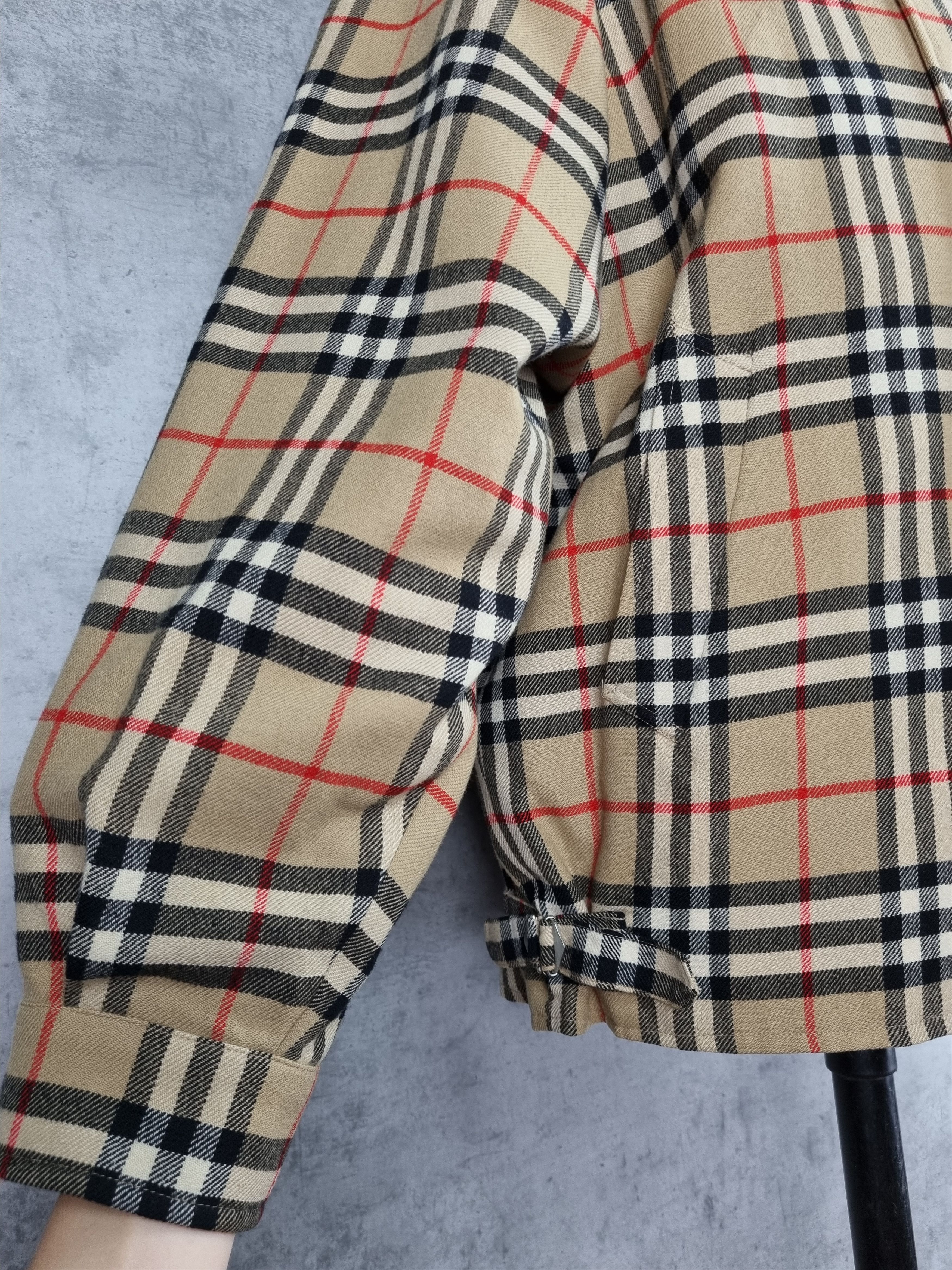 Burberry × Burberry Prorsum × Vintage 80s Unique Burberry Wool Nova Check Harrington Jacket Size US M / EU 48-50 / 2 - 20 Thumbnail