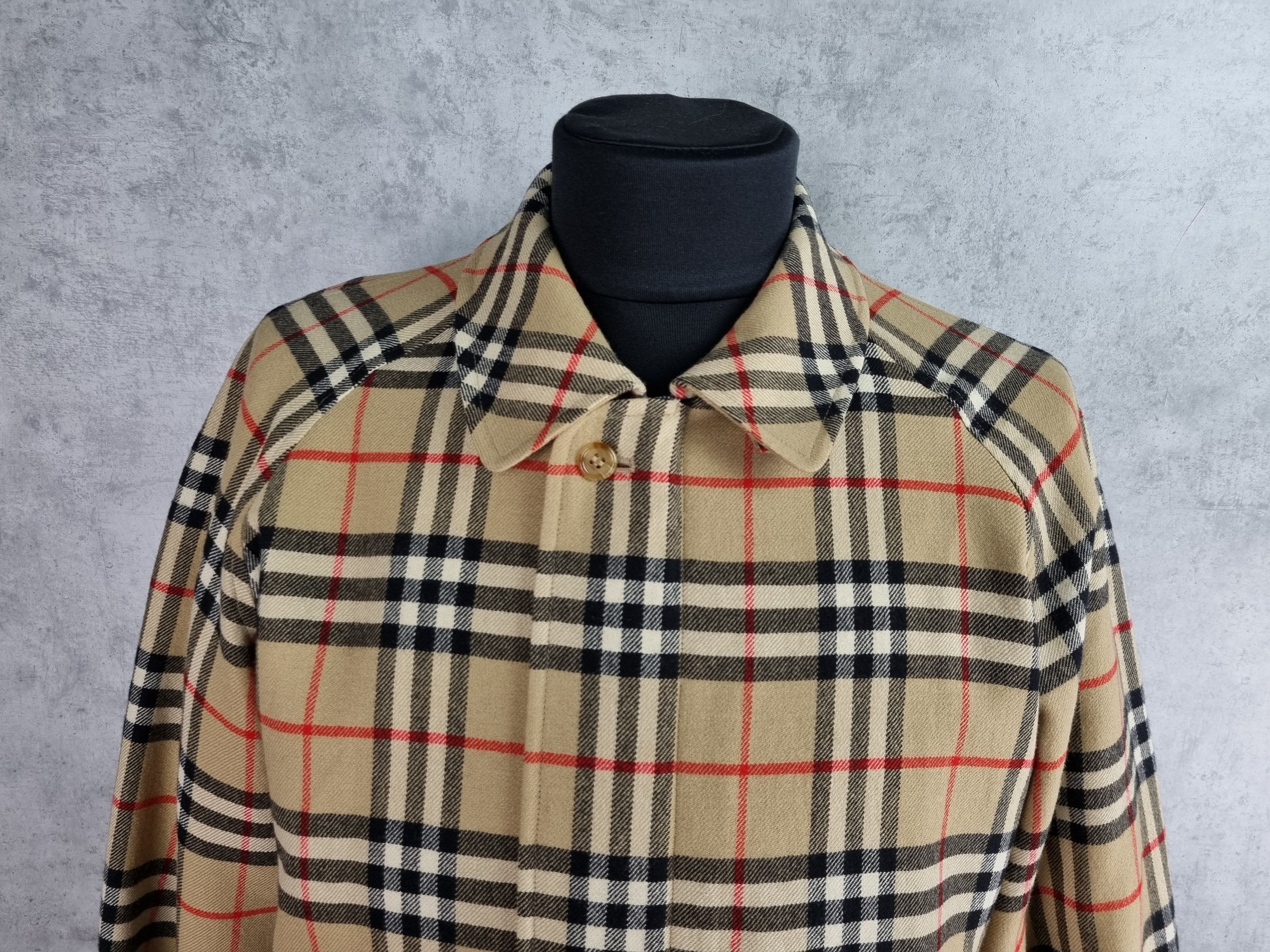 Burberry × Burberry Prorsum × Vintage 80s Unique Burberry Wool Nova Check Harrington Jacket Size US M / EU 48-50 / 2 - 7 Thumbnail