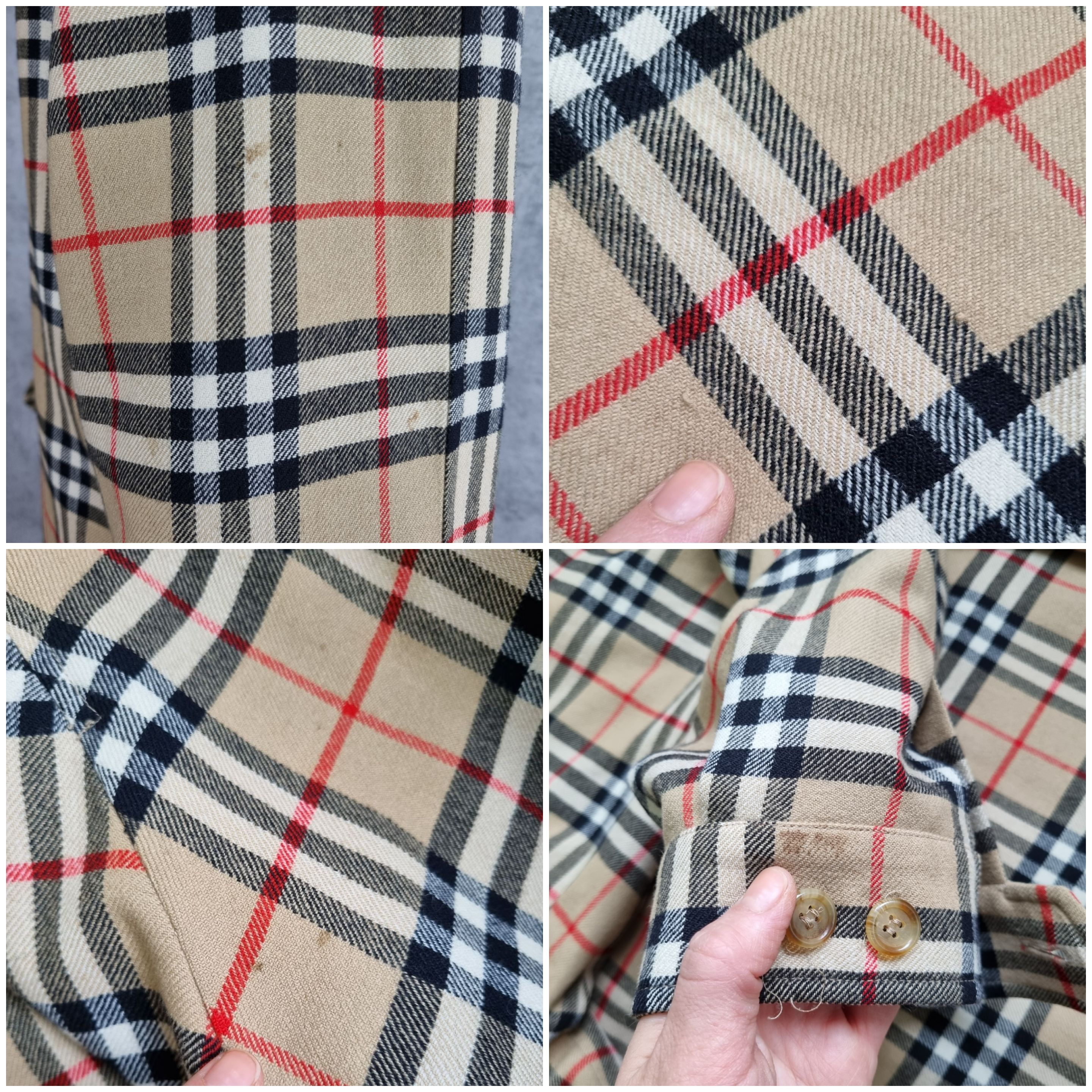 Burberry × Burberry Prorsum × Vintage 80s Unique Burberry Wool Nova Check Harrington Jacket Size US M / EU 48-50 / 2 - 23 Thumbnail