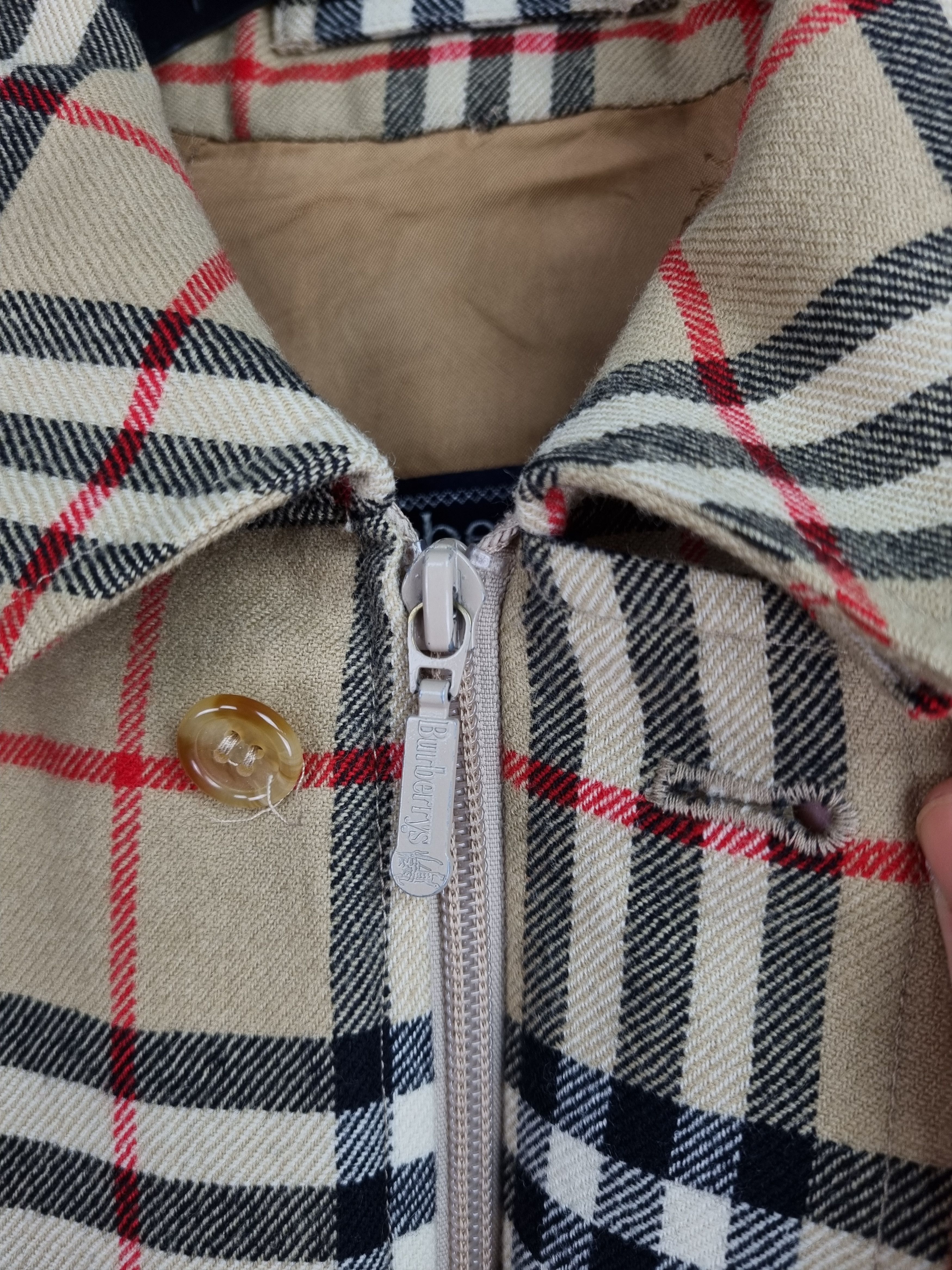 Burberry × Burberry Prorsum × Vintage 80s Unique Burberry Wool Nova Check Harrington Jacket Size US M / EU 48-50 / 2 - 15 Thumbnail