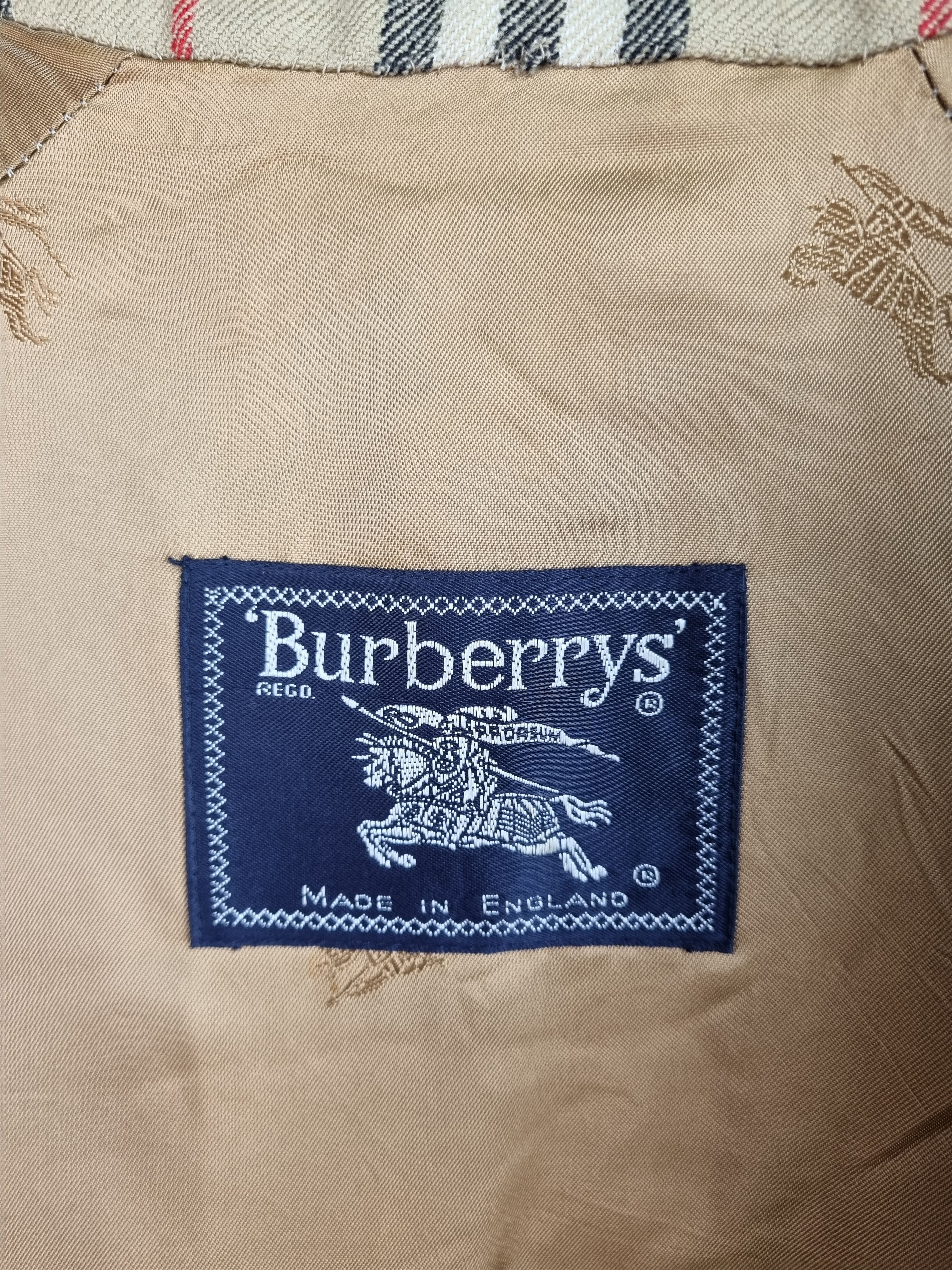 Burberry × Burberry Prorsum × Vintage 80s Unique Burberry Wool Nova Check Harrington Jacket Size US M / EU 48-50 / 2 - 11 Thumbnail