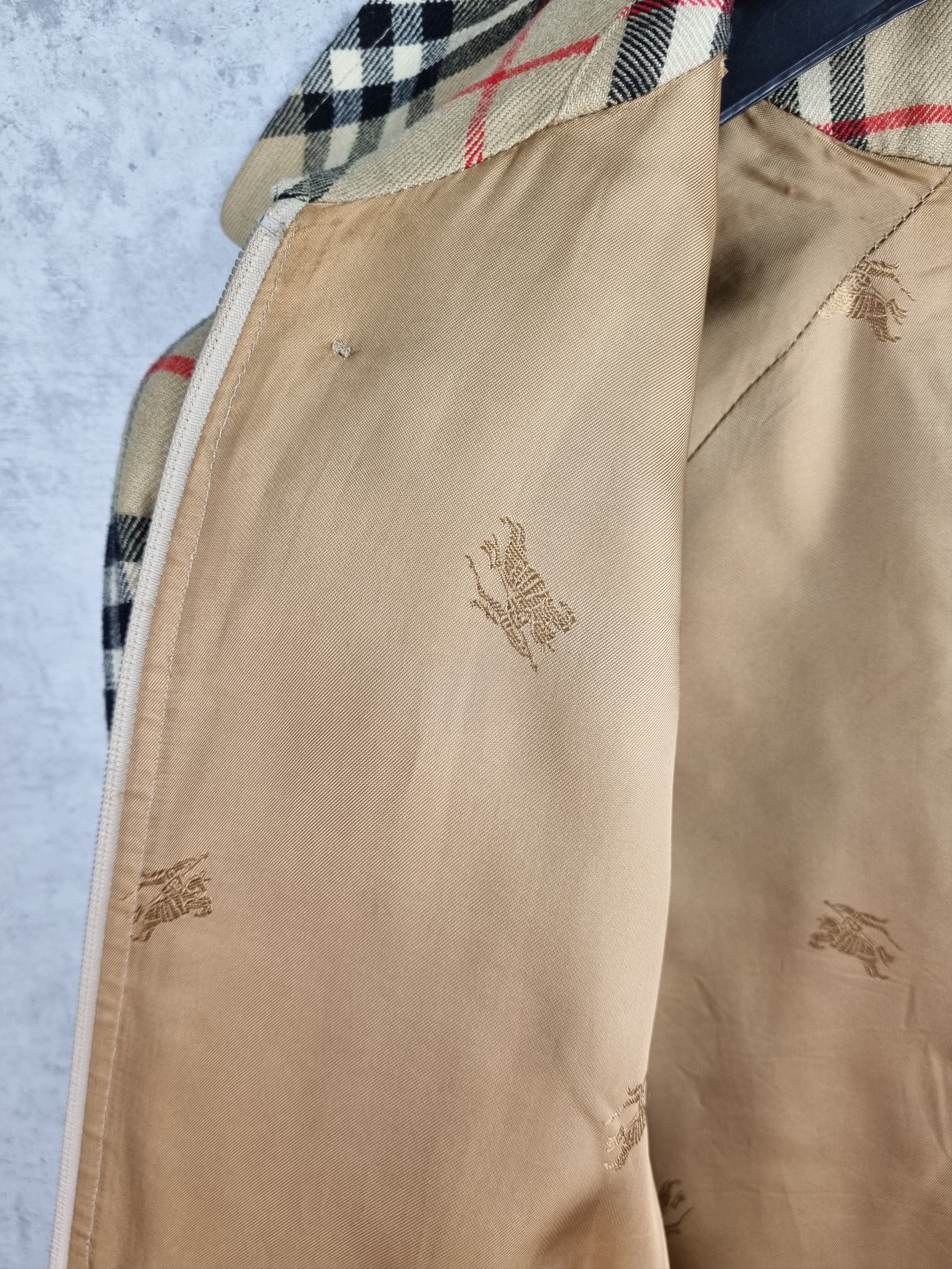 Burberry × Burberry Prorsum × Vintage 80s Unique Burberry Wool Nova Check Harrington Jacket Size US M / EU 48-50 / 2 - 17 Thumbnail