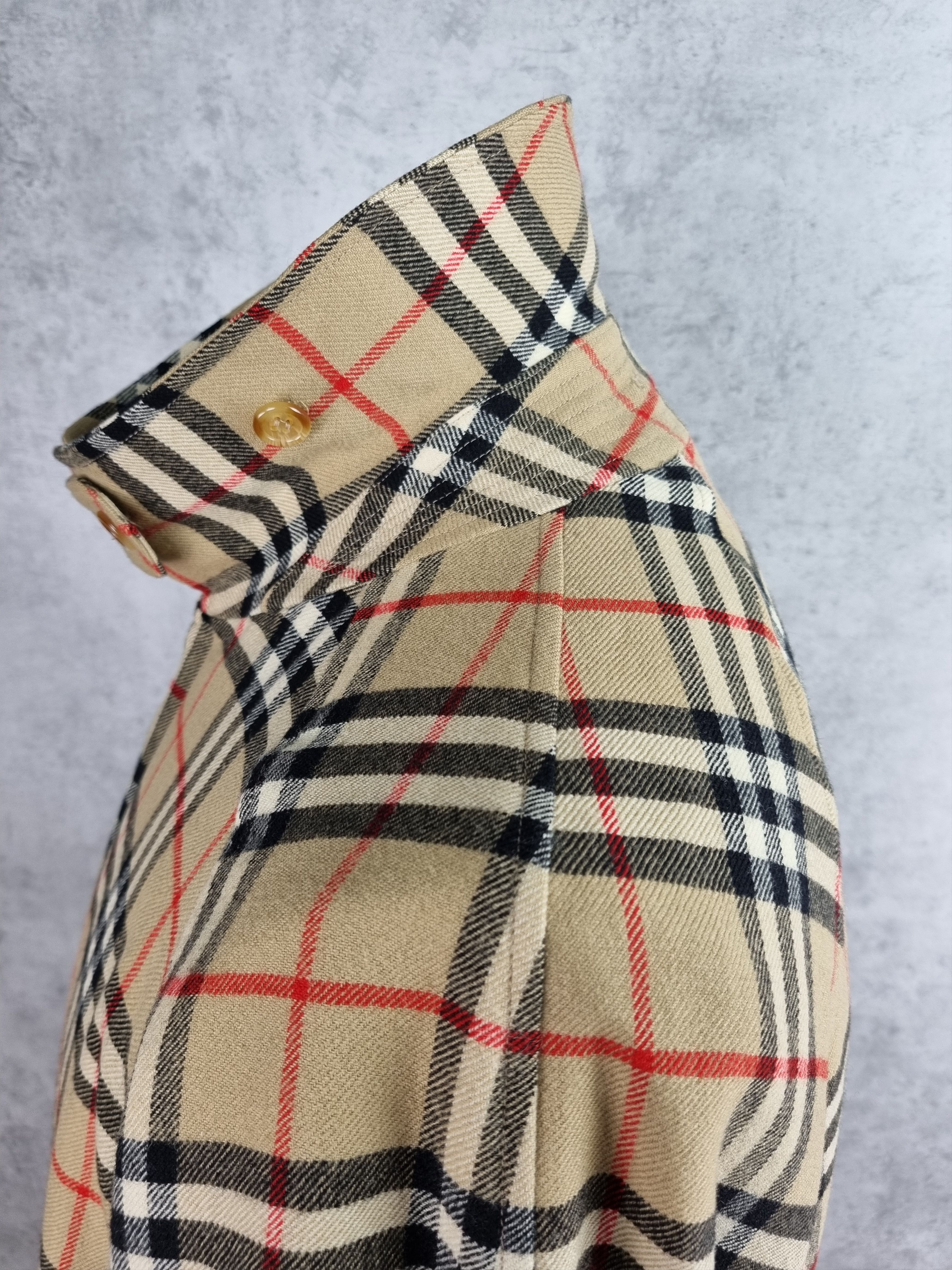 Burberry × Burberry Prorsum × Vintage 80s Unique Burberry Wool Nova Check Harrington Jacket Size US M / EU 48-50 / 2 - 9 Thumbnail