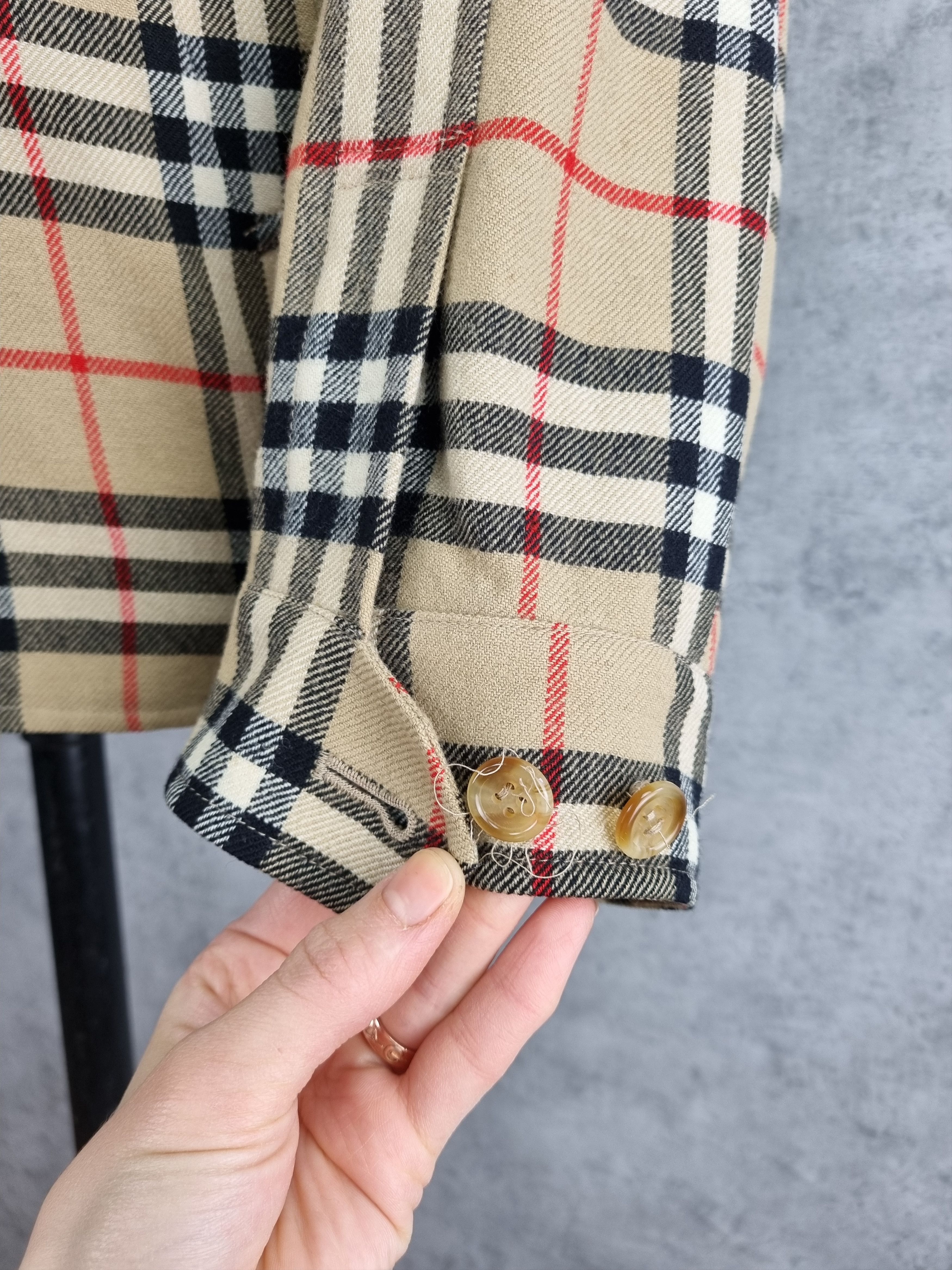 Burberry × Burberry Prorsum × Vintage 80s Unique Burberry Wool Nova Check Harrington Jacket Size US M / EU 48-50 / 2 - 19 Thumbnail