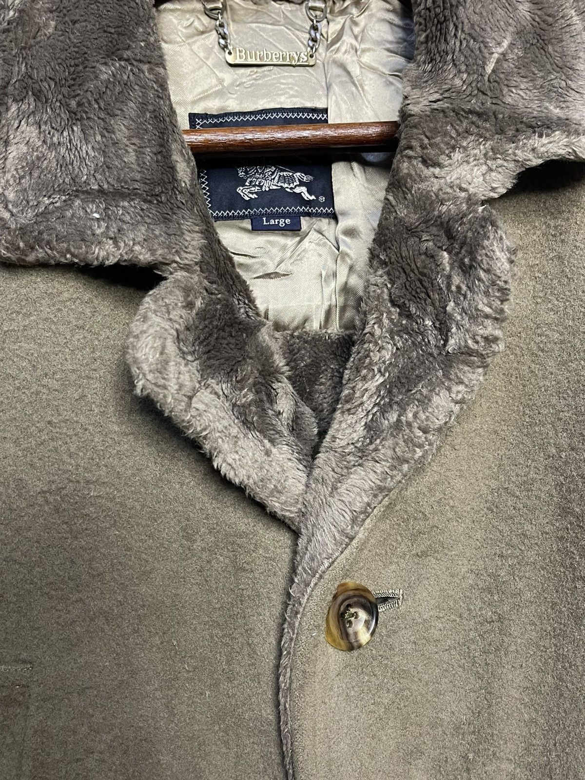 Burberry Vintage Burberrys Prorsum Wool Mink Fur Coat Jacket Size US L / EU 52-54 / 3 - 4 Thumbnail