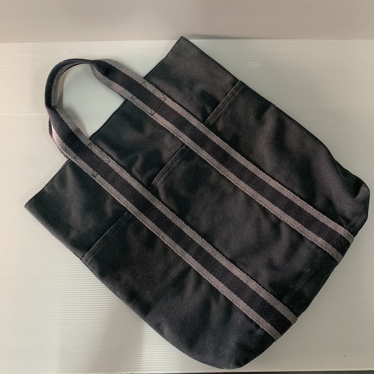 Hermes Hermes Canvas Black Tote Document Bag Size ONE SIZE - 2 Thumbnail