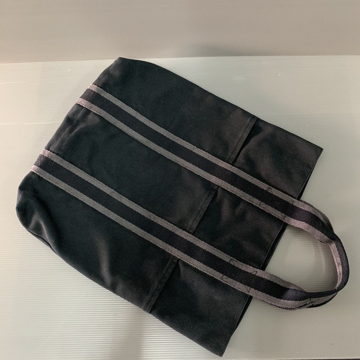 Hermes Hermes Canvas Black Tote Document Bag Size ONE SIZE - 4 Thumbnail