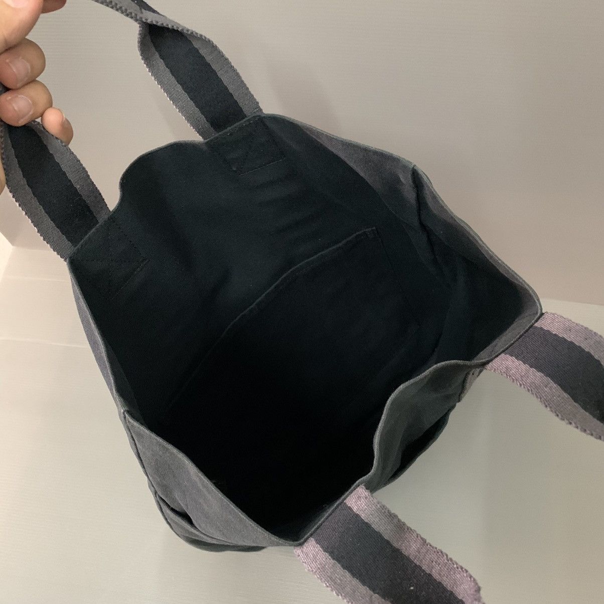 Hermes Hermes Canvas Black Tote Document Bag Size ONE SIZE - 7 Thumbnail