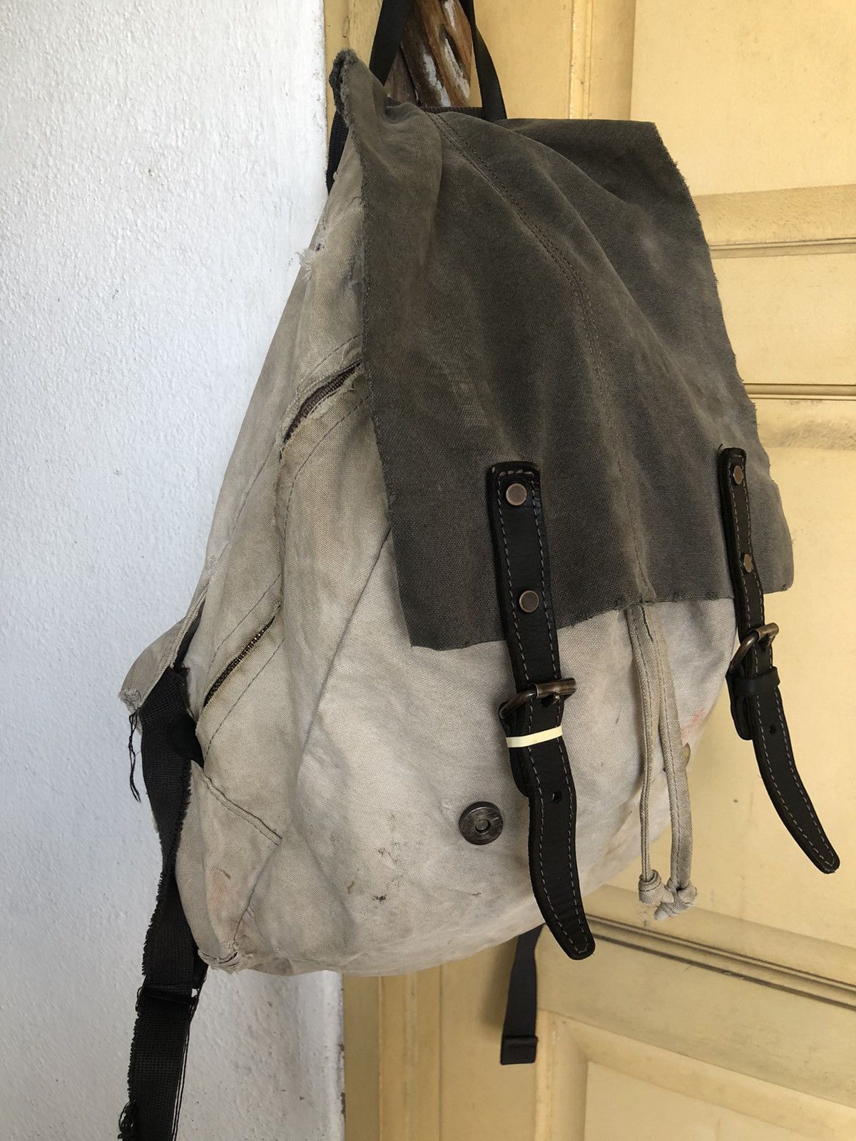 Japanese Brand Vintage Baggy Port Distressed Bagpack Like Kapital Size ONE SIZE - 18 Thumbnail