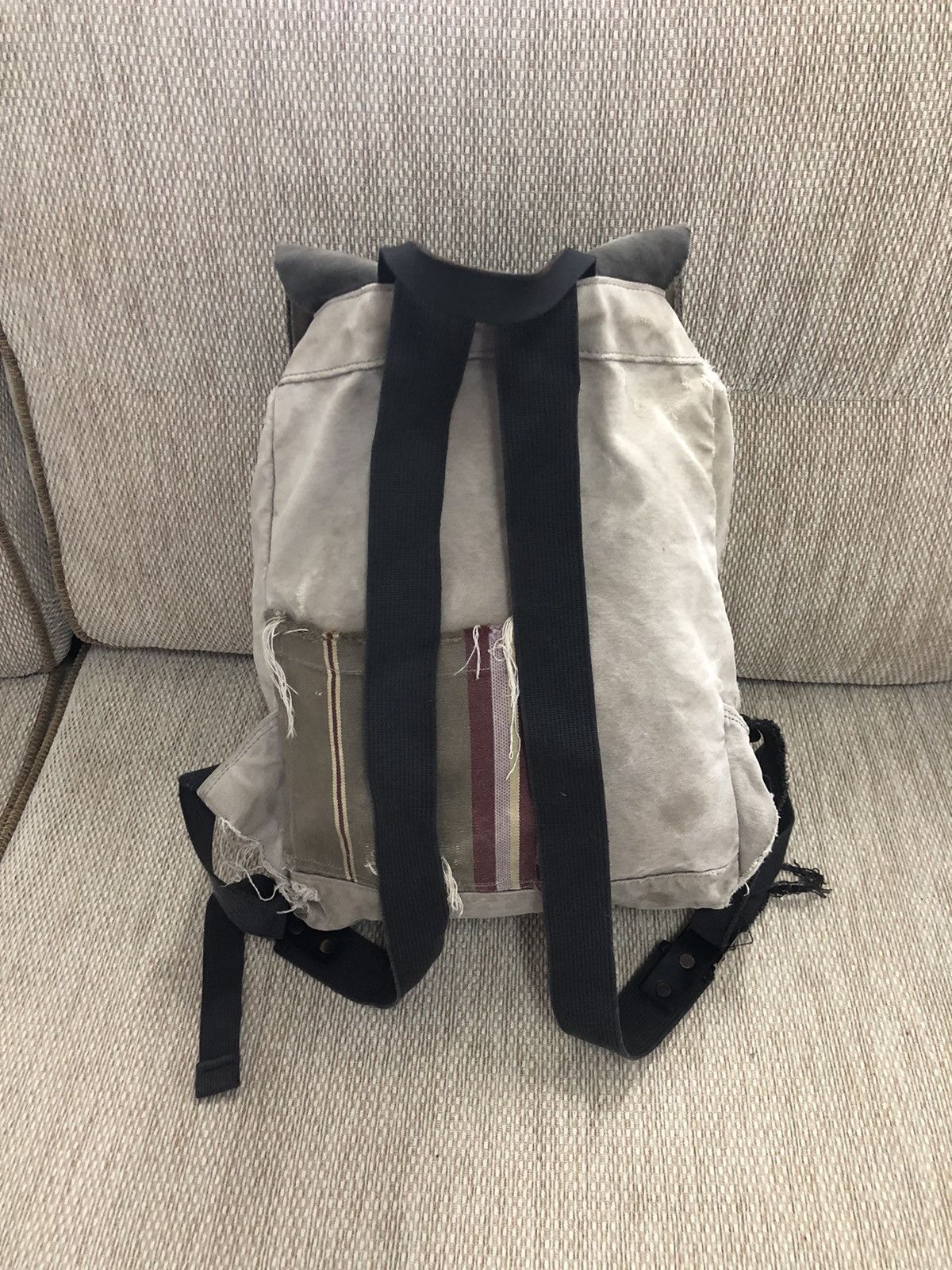 Japanese Brand Vintage Baggy Port Distressed Bagpack Like Kapital Size ONE SIZE - 4 Thumbnail