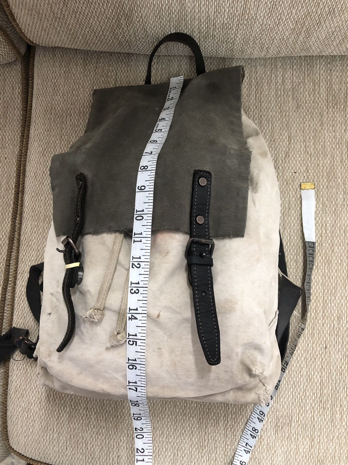 Japanese Brand Vintage Baggy Port Distressed Bagpack Like Kapital Size ONE SIZE - 6 Thumbnail