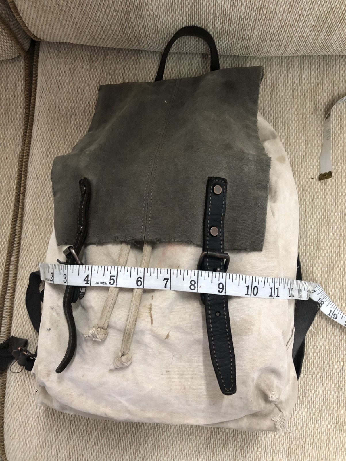 Japanese Brand Vintage Baggy Port Distressed Bagpack Like Kapital Size ONE SIZE - 5 Thumbnail