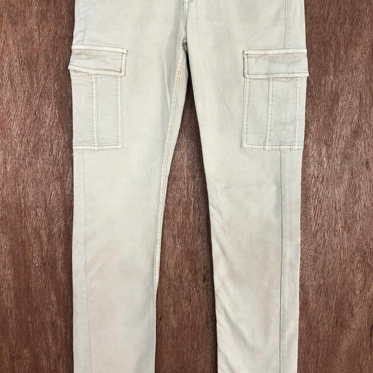 Japanese Brand D Uniqlo Cream tactical vtg Multipocket Cargo Pants #2340 Size 25" / US 0 / IT 36 - 3 Thumbnail
