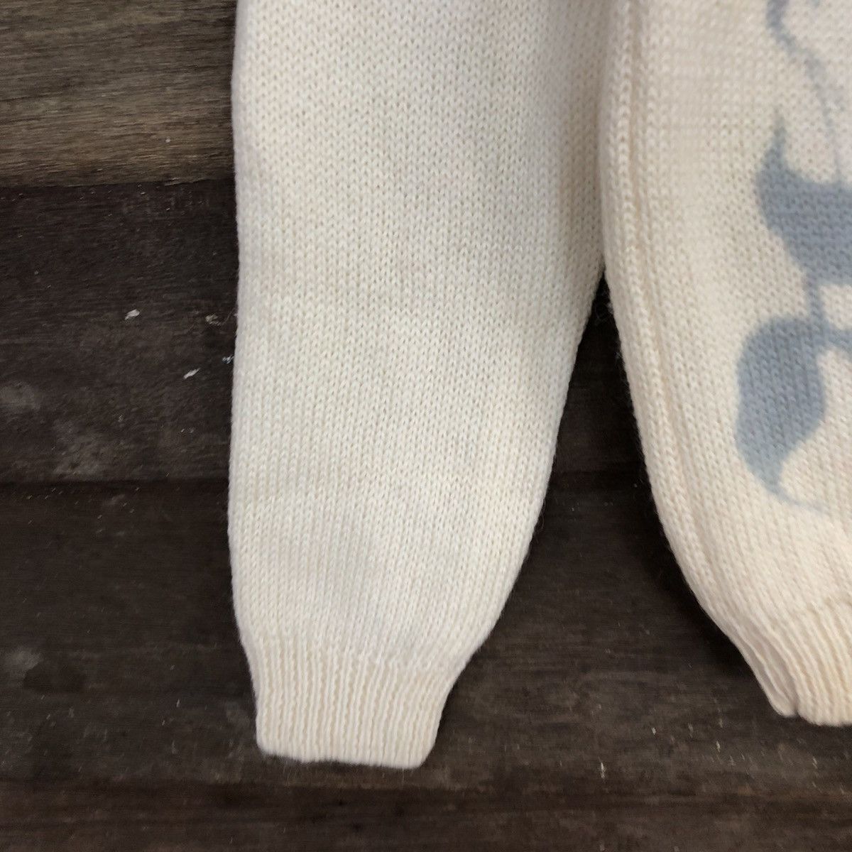 Homespun Knitwear × Japanese Brand × Vintage Grand Prix Cream art flower Knitwear #5528 Size XS / US 0-2 / IT 36-38 - 6 Thumbnail