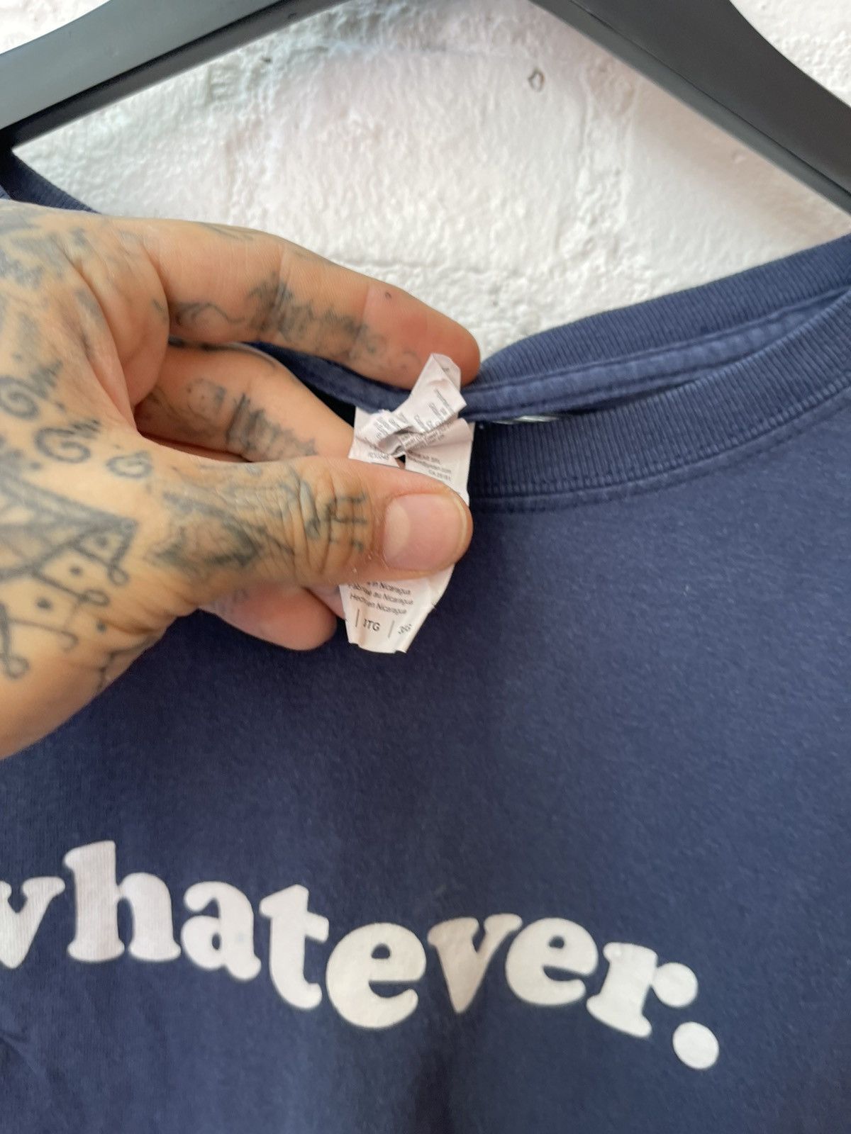 Vintage Vintage WHATEVER. Shirt Fuck off THRASHED Size US XL / EU 56 / 4 - 4 Thumbnail